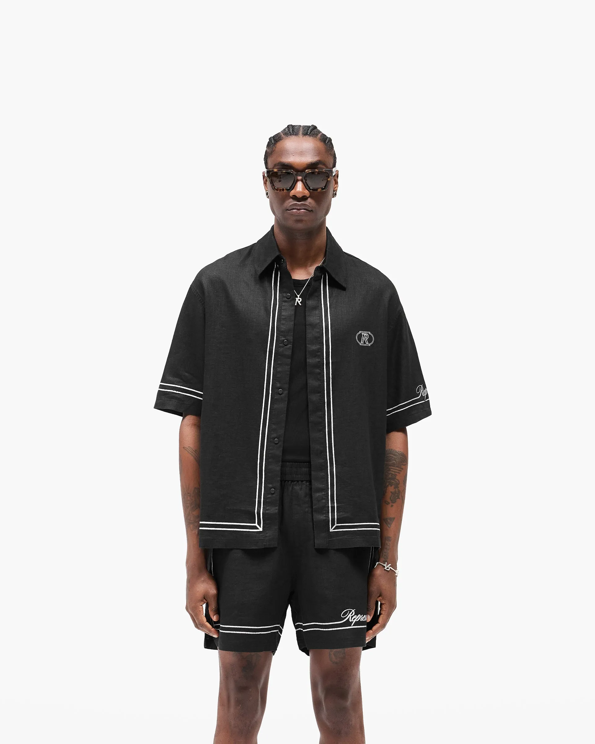 Border Shirt - Jet Black sold by Represent product image thumbnail 3