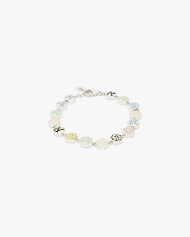 Enameled Bead Bracelet - Silver sold by Represent
