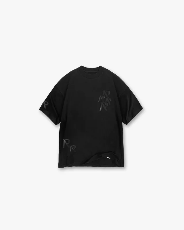 Applique Initial T-Shirt - Off Black sold by Represent