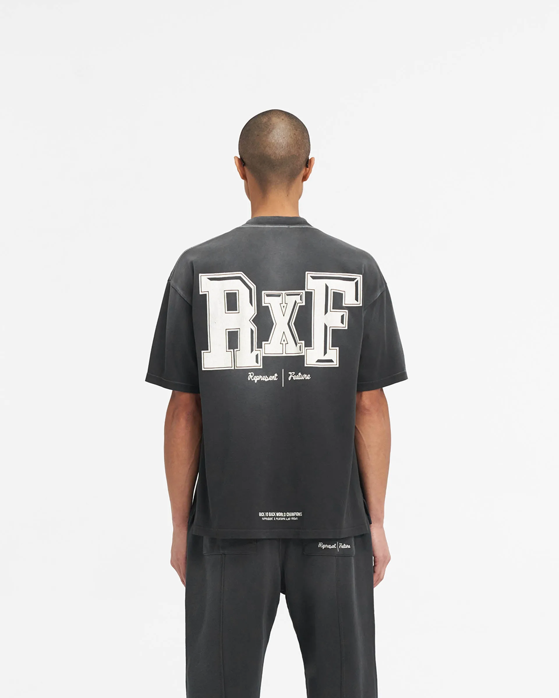 Represent X Feature Multi Logo T-Shirt - Stained Black sold by Represent product image thumbnail 5