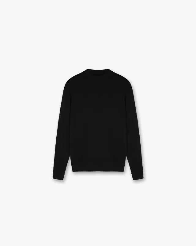 Slim Fit Mock Neck - Jet Black sold by Represent