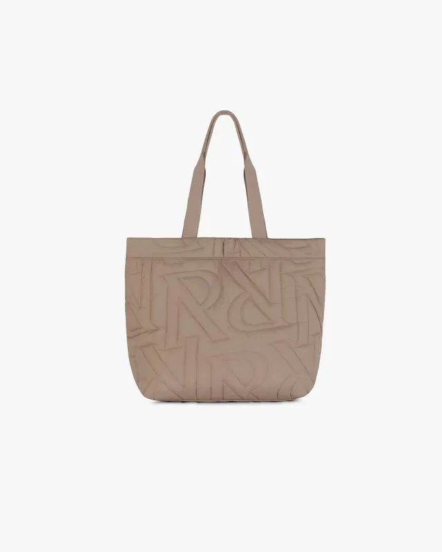Initial Quilted Tote Bag - Mushroom made by Represent