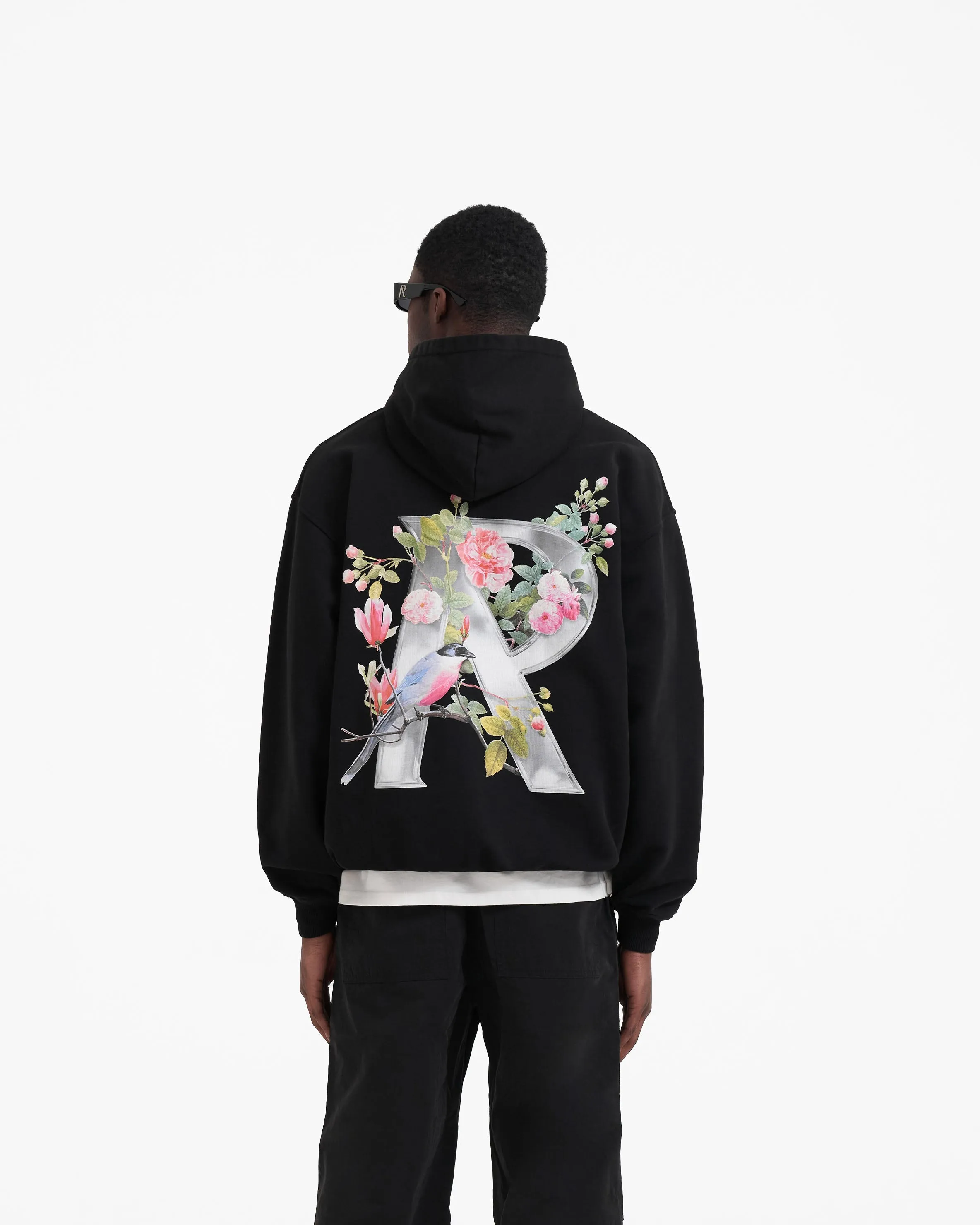 Floral Initial Hoodie - Black sold by Represent product image thumbnail 5