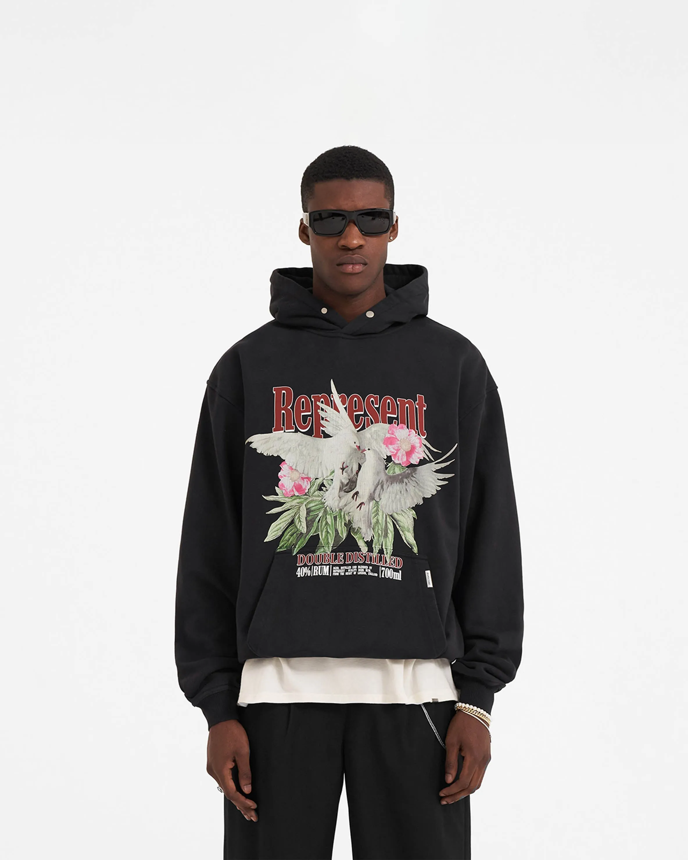 Double Distilled Hoodie - Off Black sold by Represent product image thumbnail 2