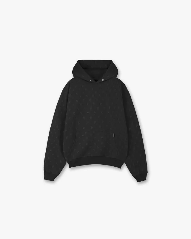 Intarsia Initial Hoodie - Off Black sold by Represent