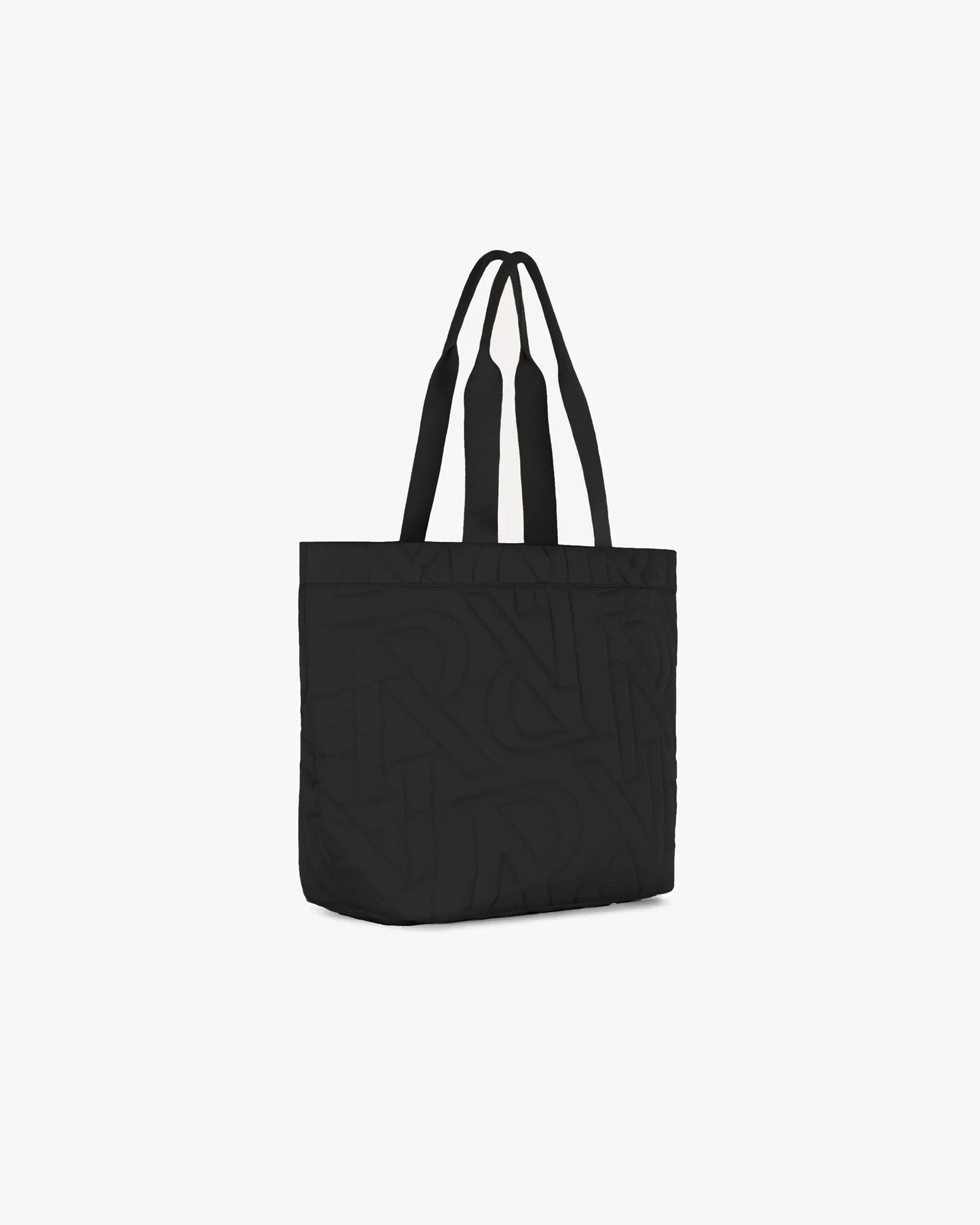 Initial Quilted Tote Bag - Black sold by Represent product image thumbnail 2