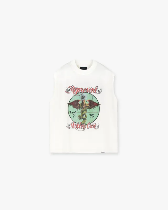 Represent x Mötley Crüe™️ Dr Feelgood Tank - Flat White sold by Represent