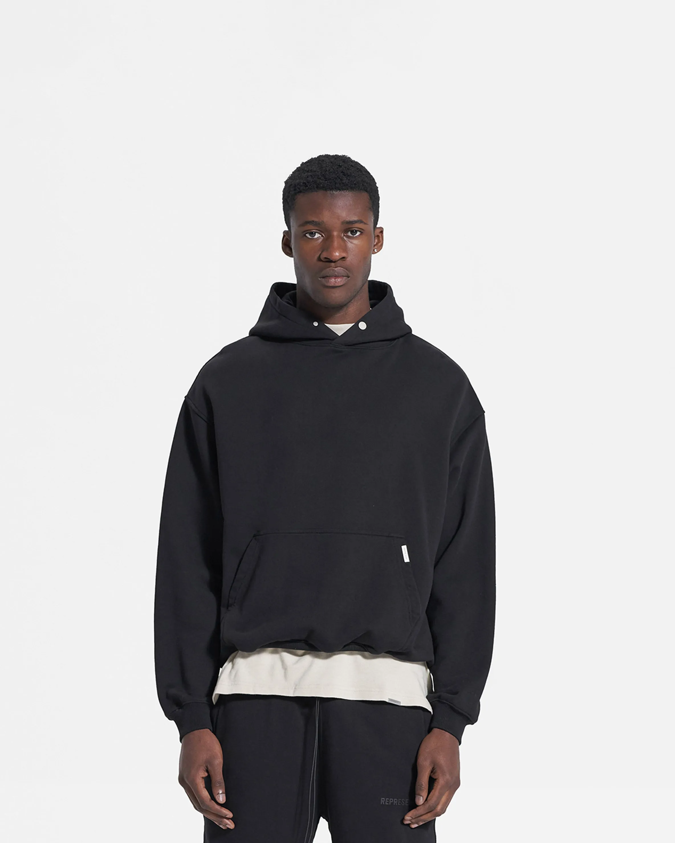 Blank Hoodie - Jet Black sold by Represent product image thumbnail 2