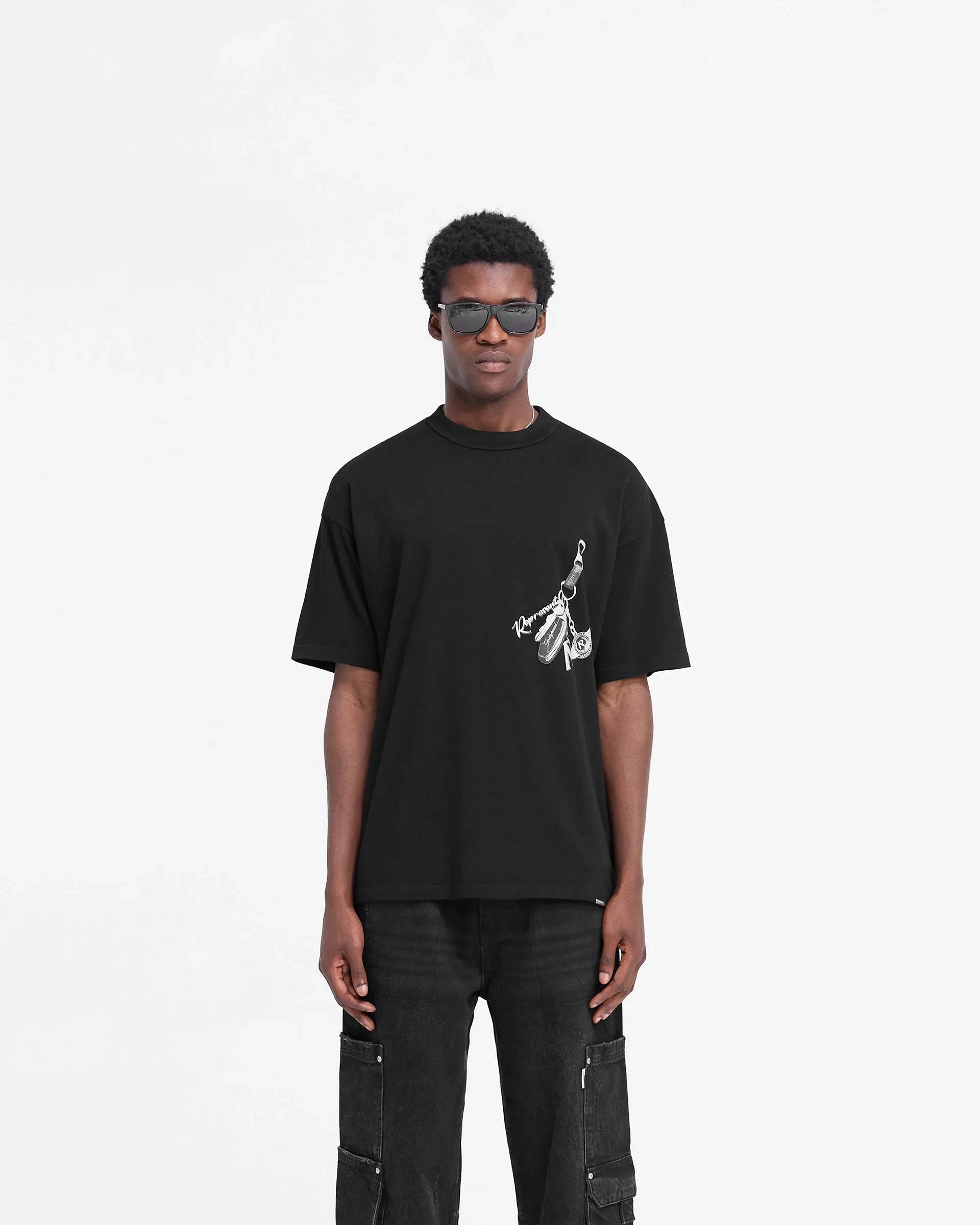 Keys To The Club T-Shirt - Jet Black sold by Represent product image thumbnail 3