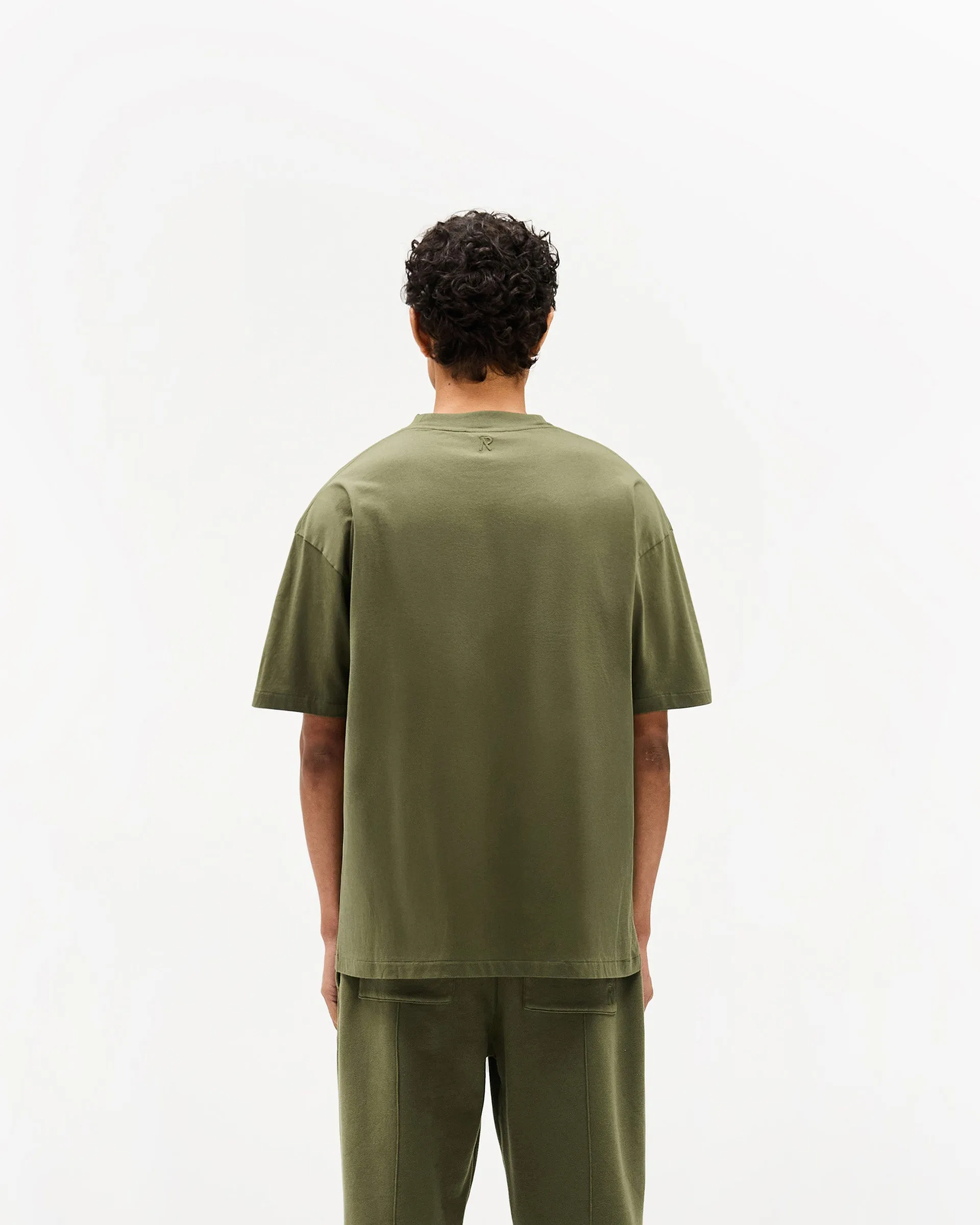 Initial Oversized T-Shirt - Army Green sold by Represent product image thumbnail 4
