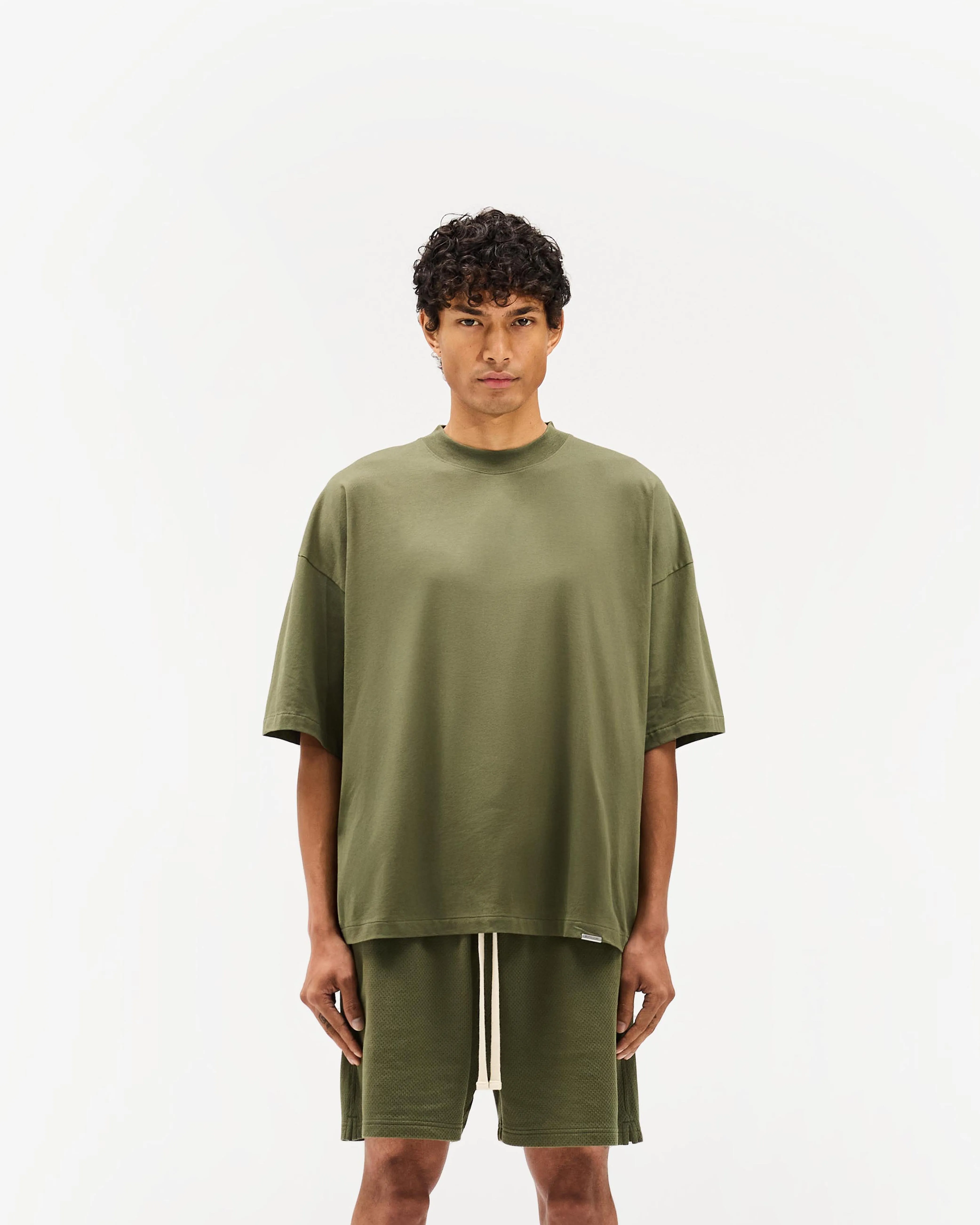 Initial Boxy T-Shirt - Army Green sold by Represent product image thumbnail 3