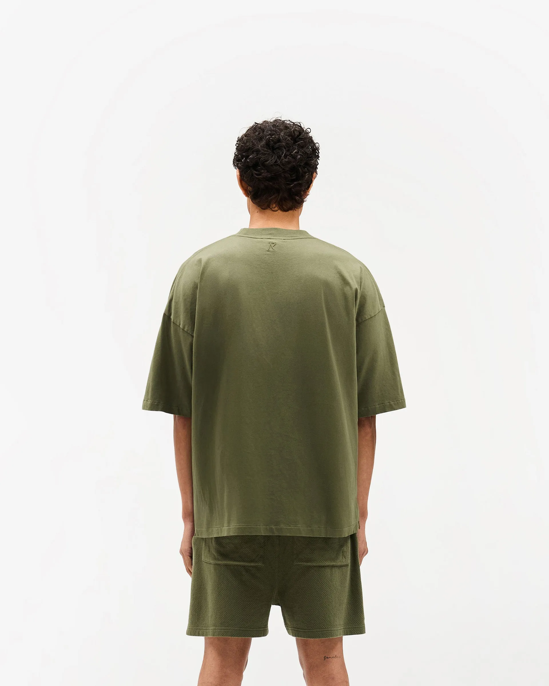 Initial Boxy T-Shirt - Army Green sold by Represent product image thumbnail 4