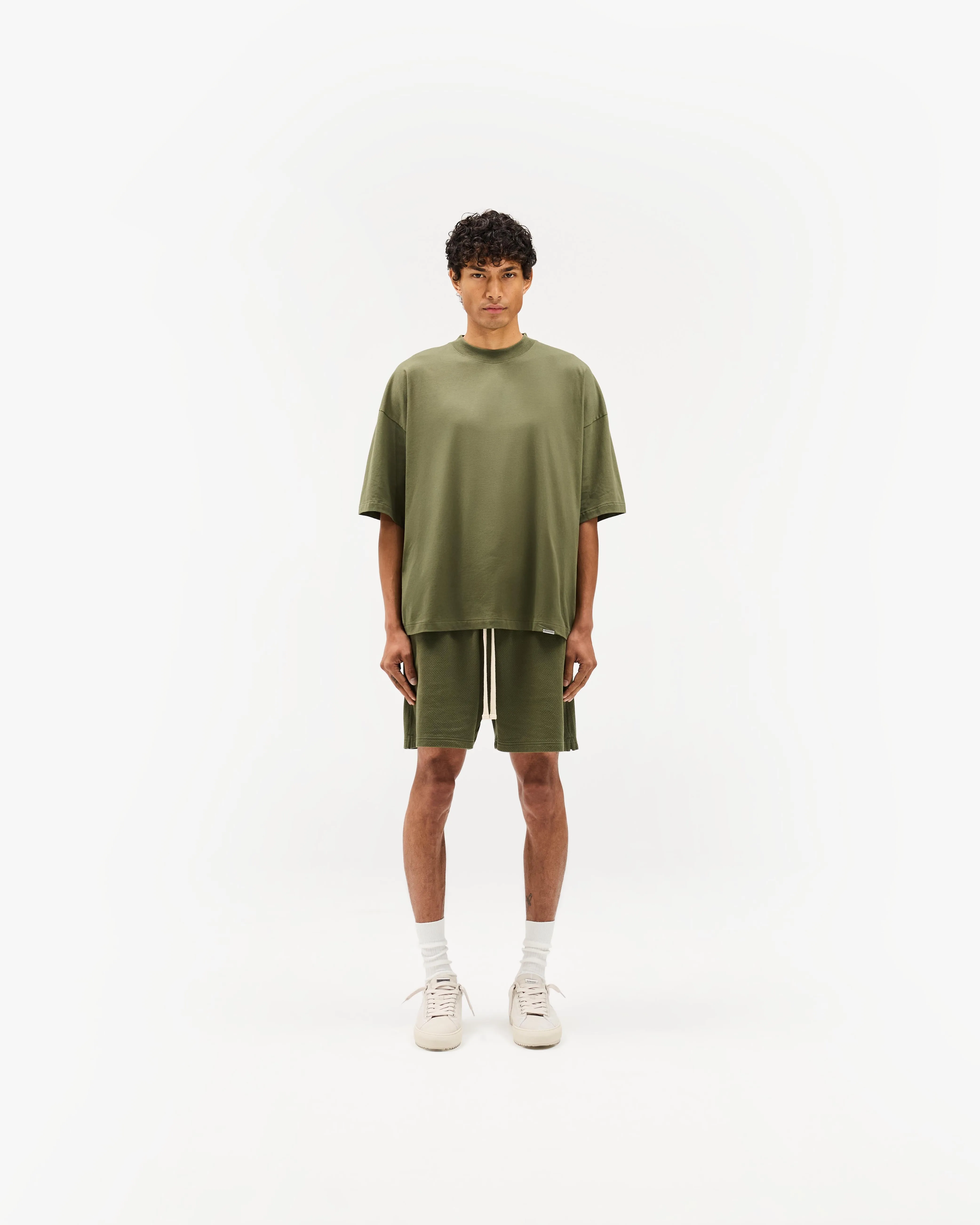 Initial Boxy T-Shirt - Army Green sold by Represent product image thumbnail 5