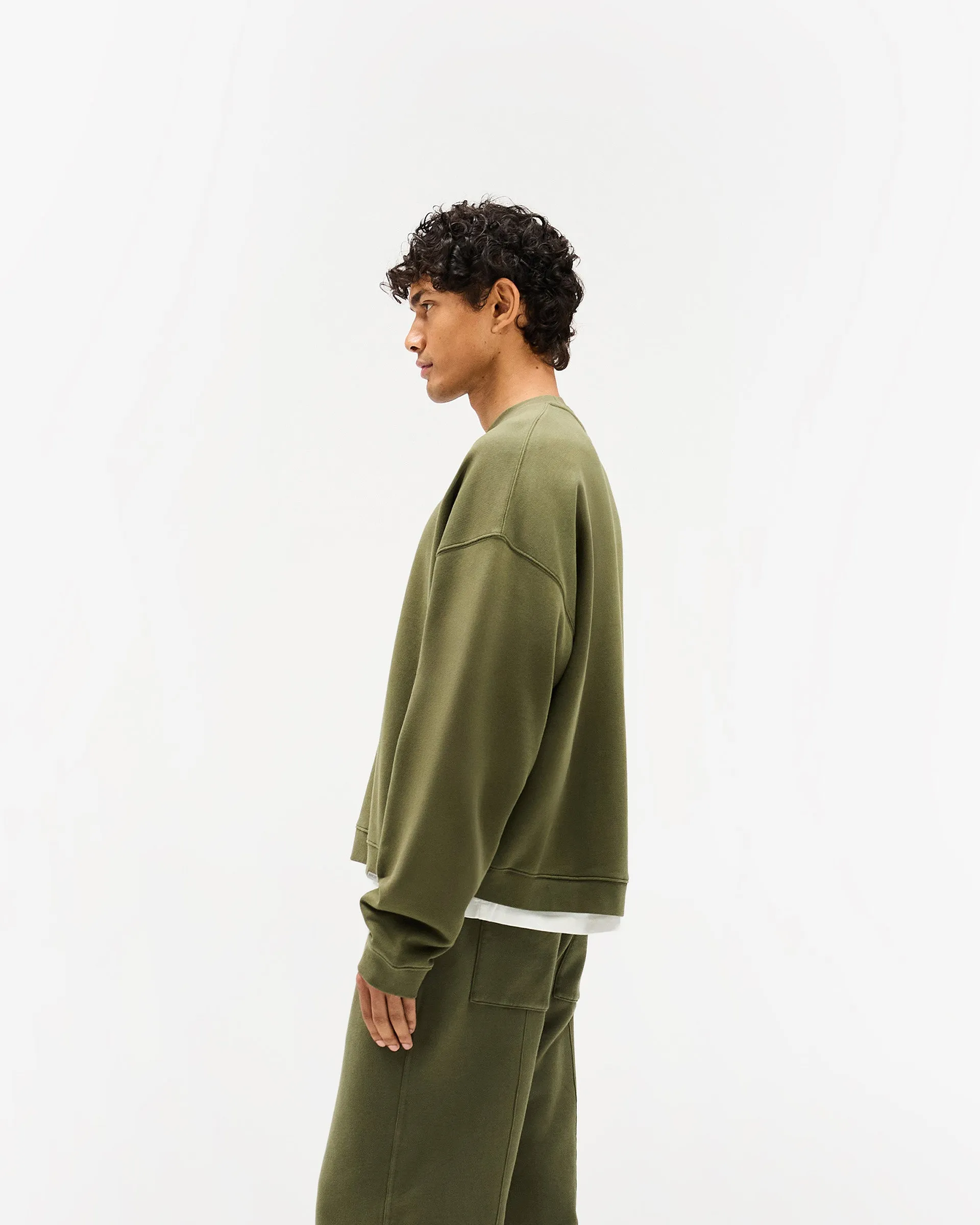 Initial Boxy Sweater - Army Green sold by Represent product image thumbnail 4