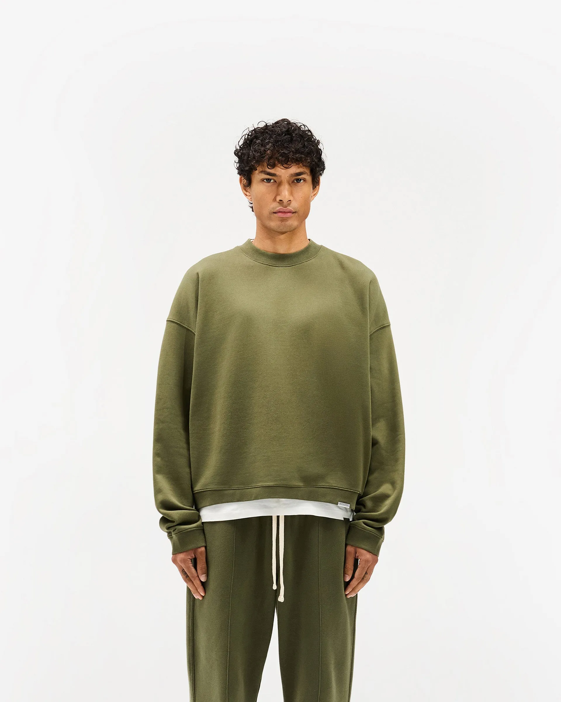Initial Boxy Sweater - Army Green sold by Represent product image thumbnail 3
