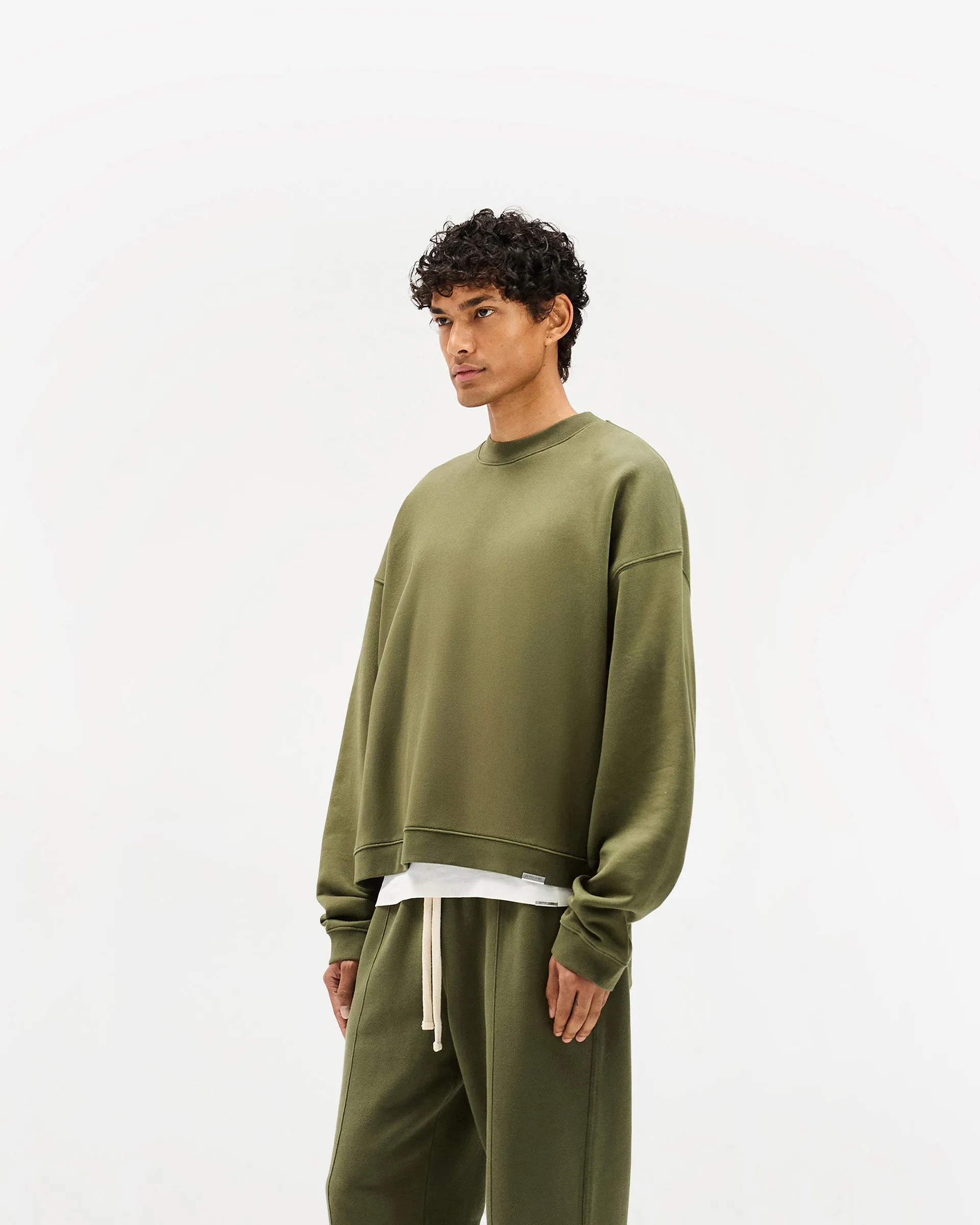Initial Boxy Sweater - Army Green sold by Represent product image thumbnail 2