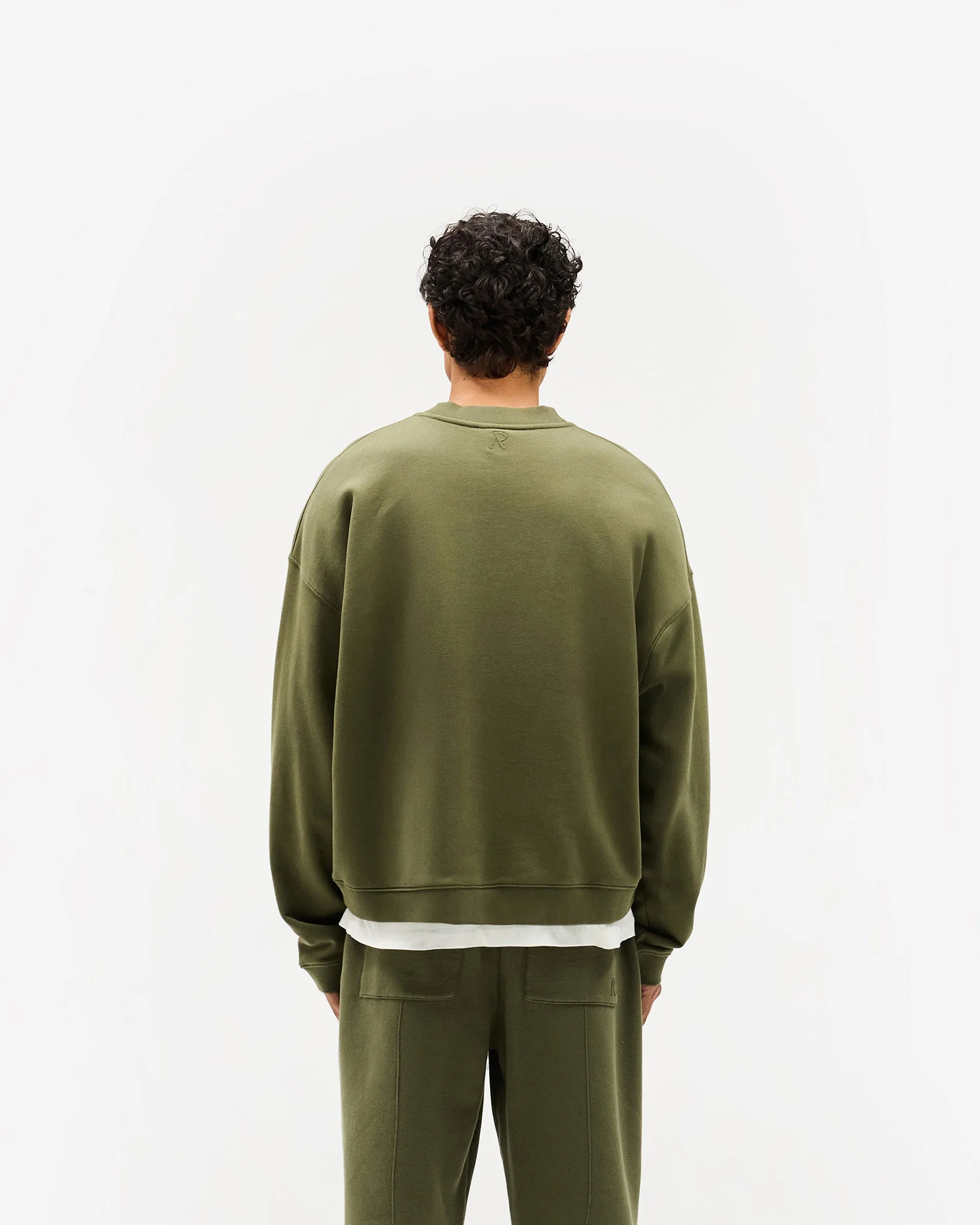 Initial Boxy Sweater - Army Green sold by Represent product image thumbnail 5