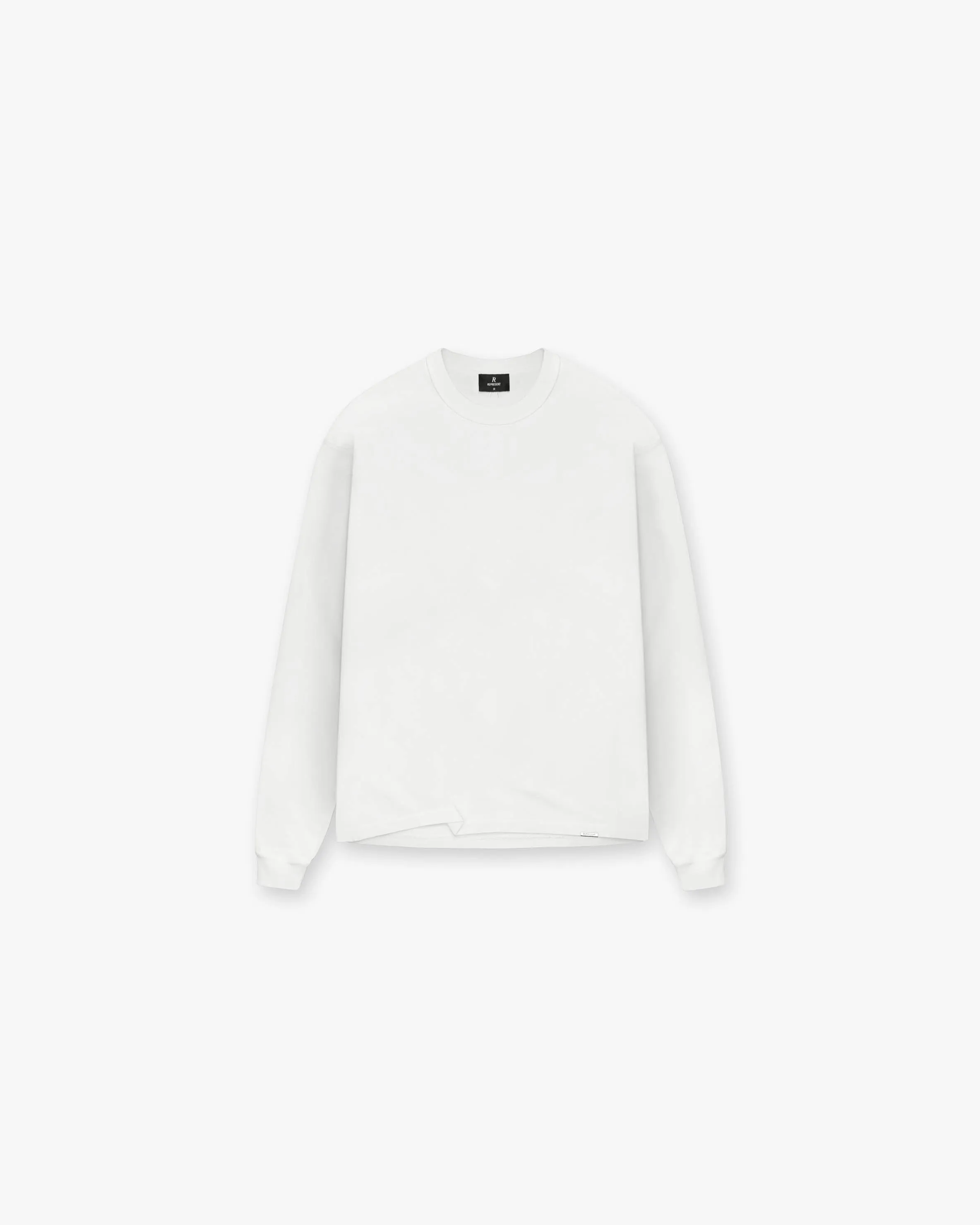 Heavyweight Initial Long Sleeve T-Shirt - Flat White sold by Represent