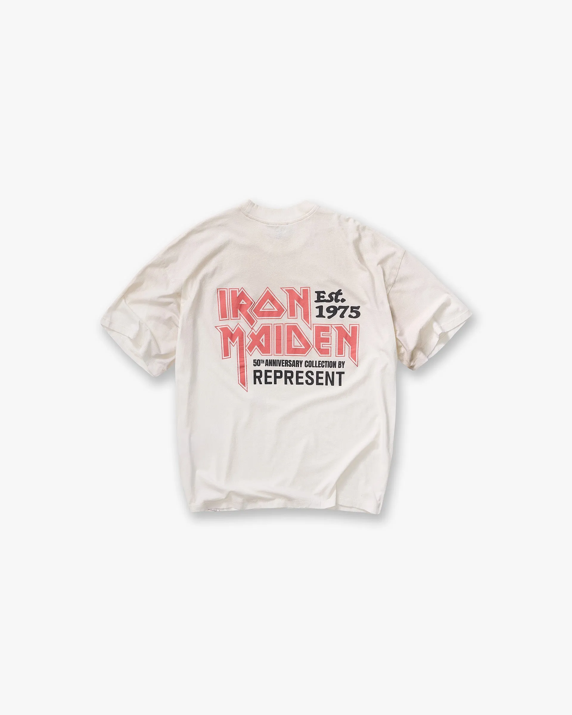 Represent X Iron Maiden Anniversary T-Shirt - Washed Ecru sold by Represent product image thumbnail 2