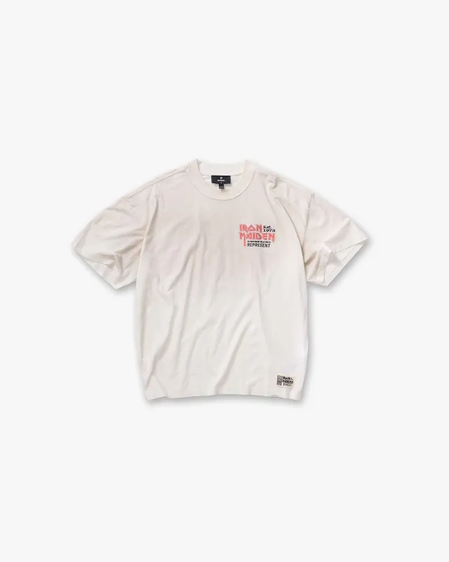Represent X Iron Maiden Anniversary T-Shirt - Washed Ecru sold by Represent