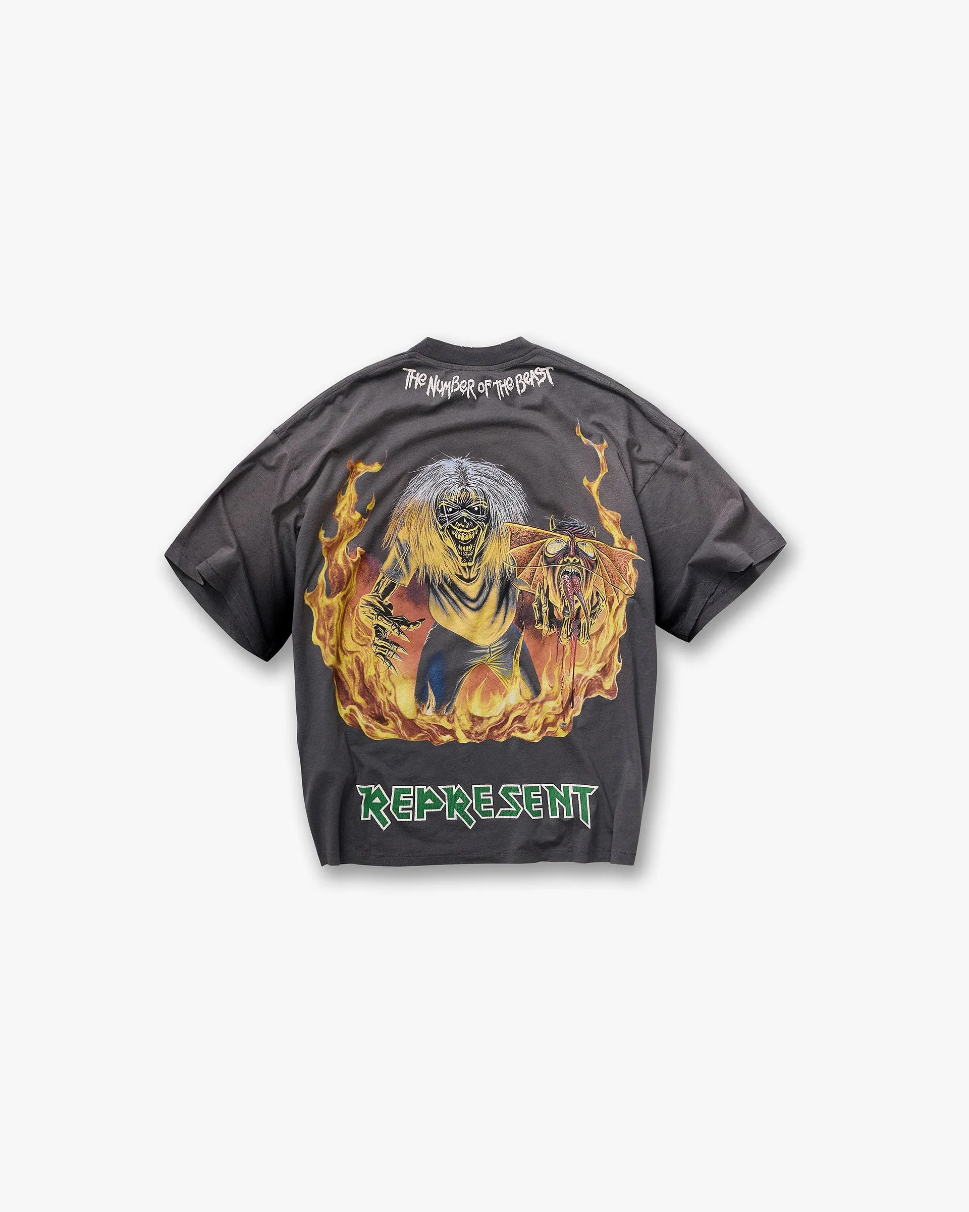 Represent X Iron Maiden Number Of Beast T-Shirt - Sunfade Grey sold by Represent product image thumbnail 2