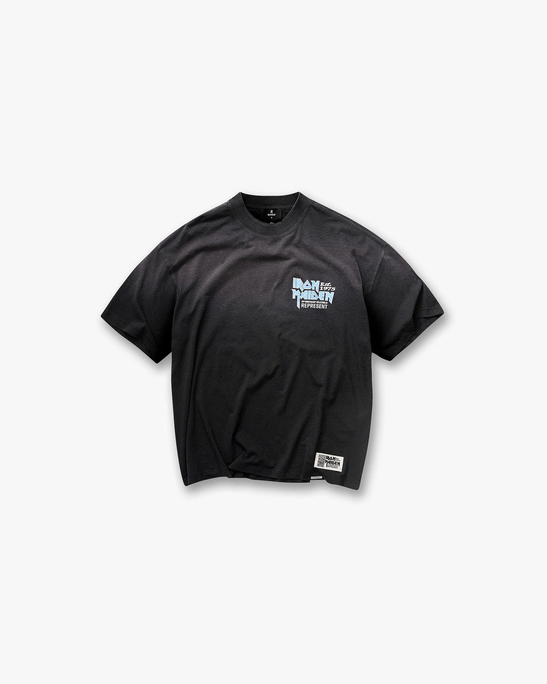 Represent X Iron Maiden Anniversary T-Shirt - Stained Black sold by Represent