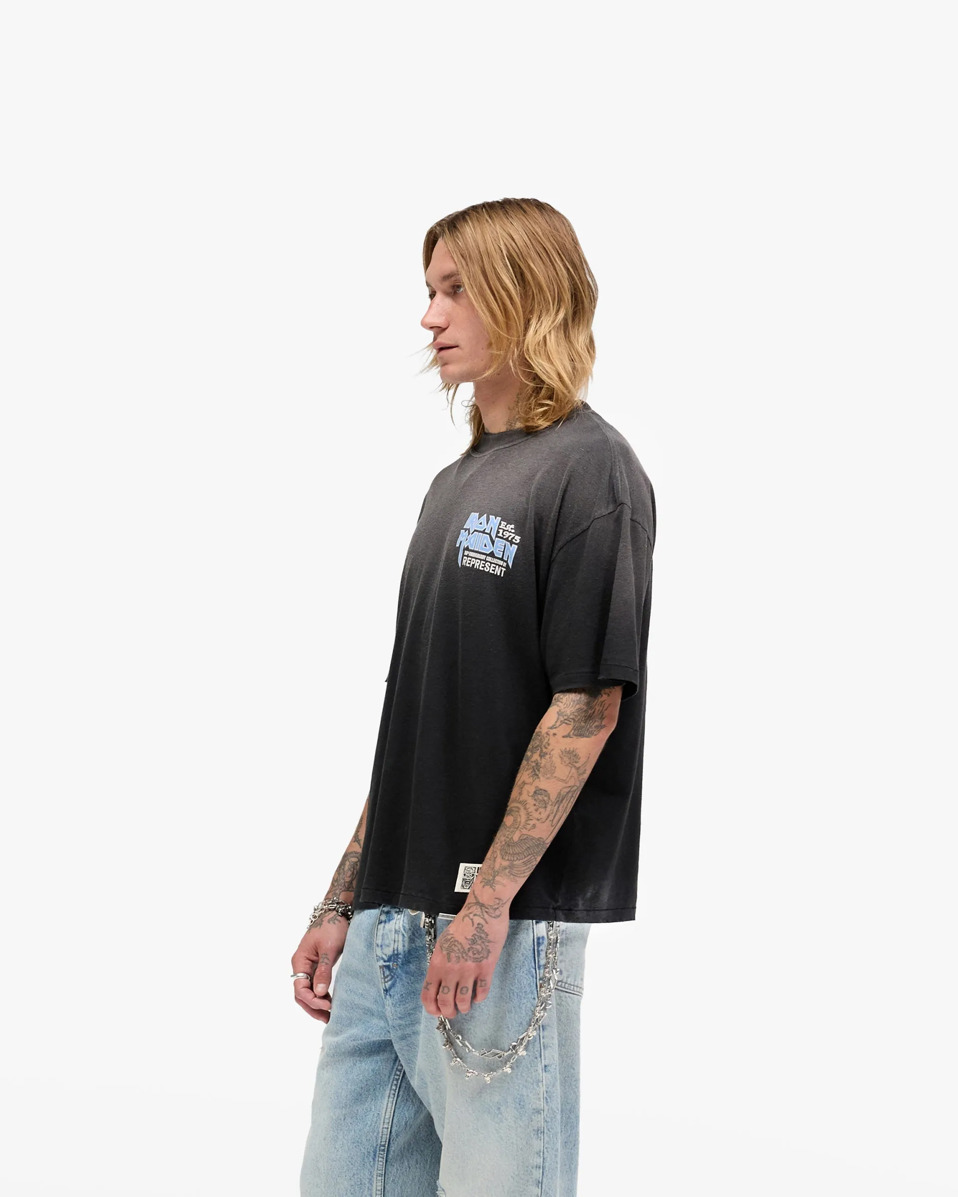 Represent X Iron Maiden Anniversary T-Shirt - Stained Black sold by Represent product image thumbnail 4