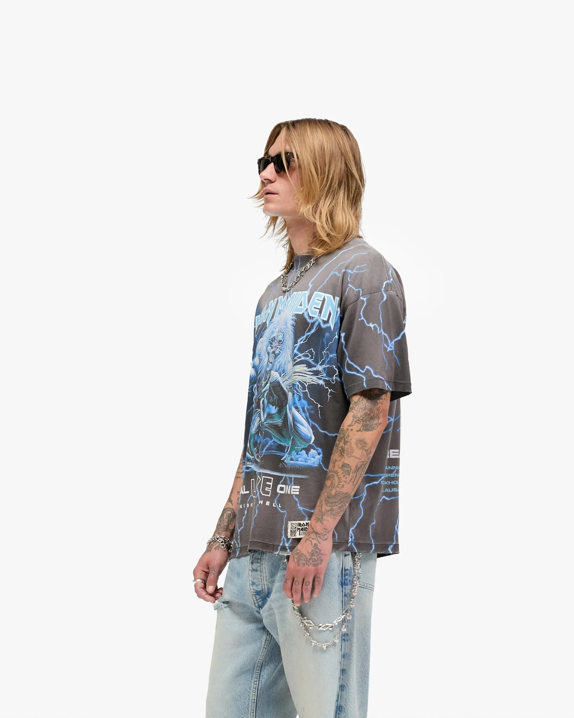 Represent X Iron Maiden A Real Live One T-Shirt - Stained Brown sold by Represent product image thumbnail 4