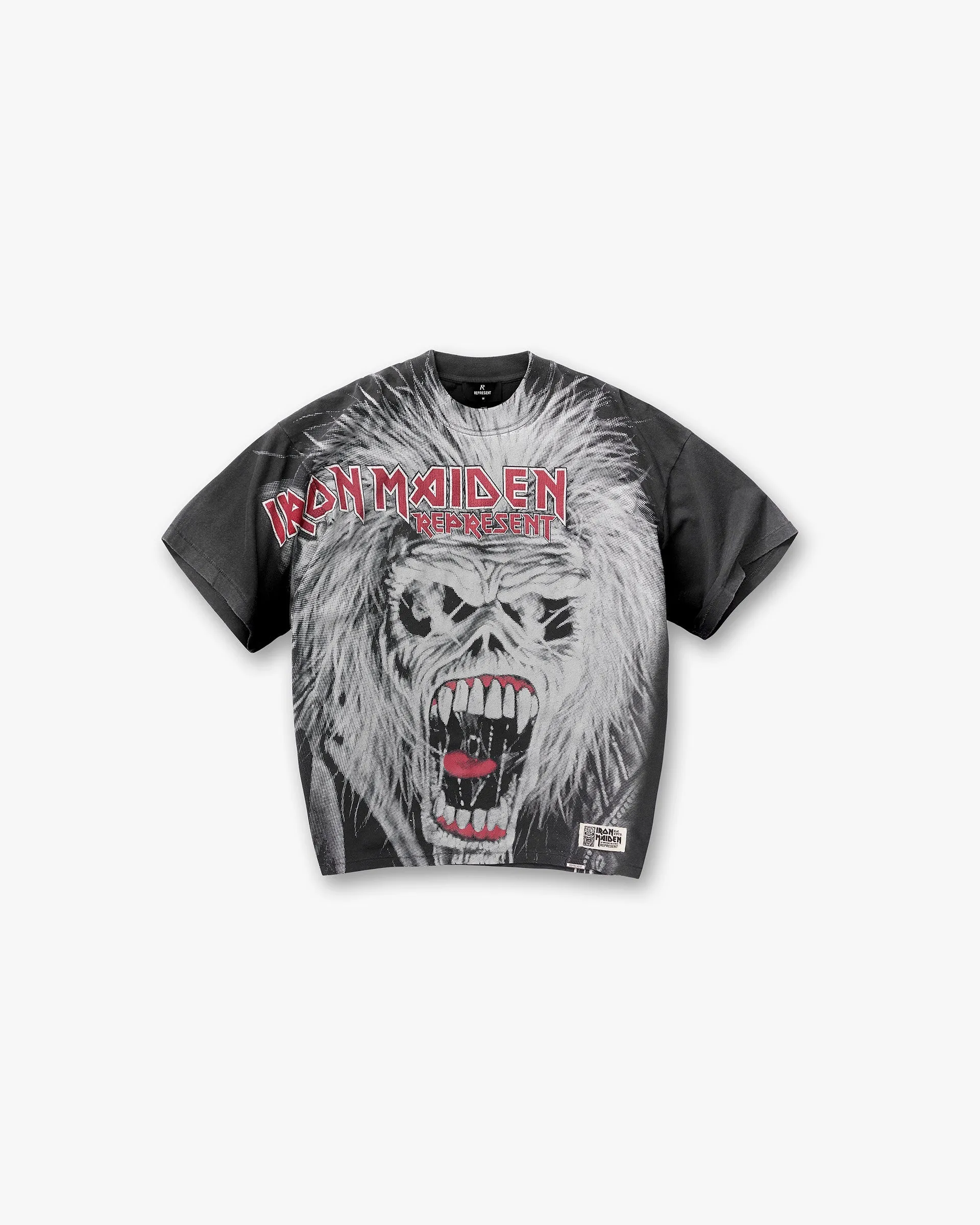 Represent X Iron Maiden British Metal T-Shirt - Stained Brown sold by Represent