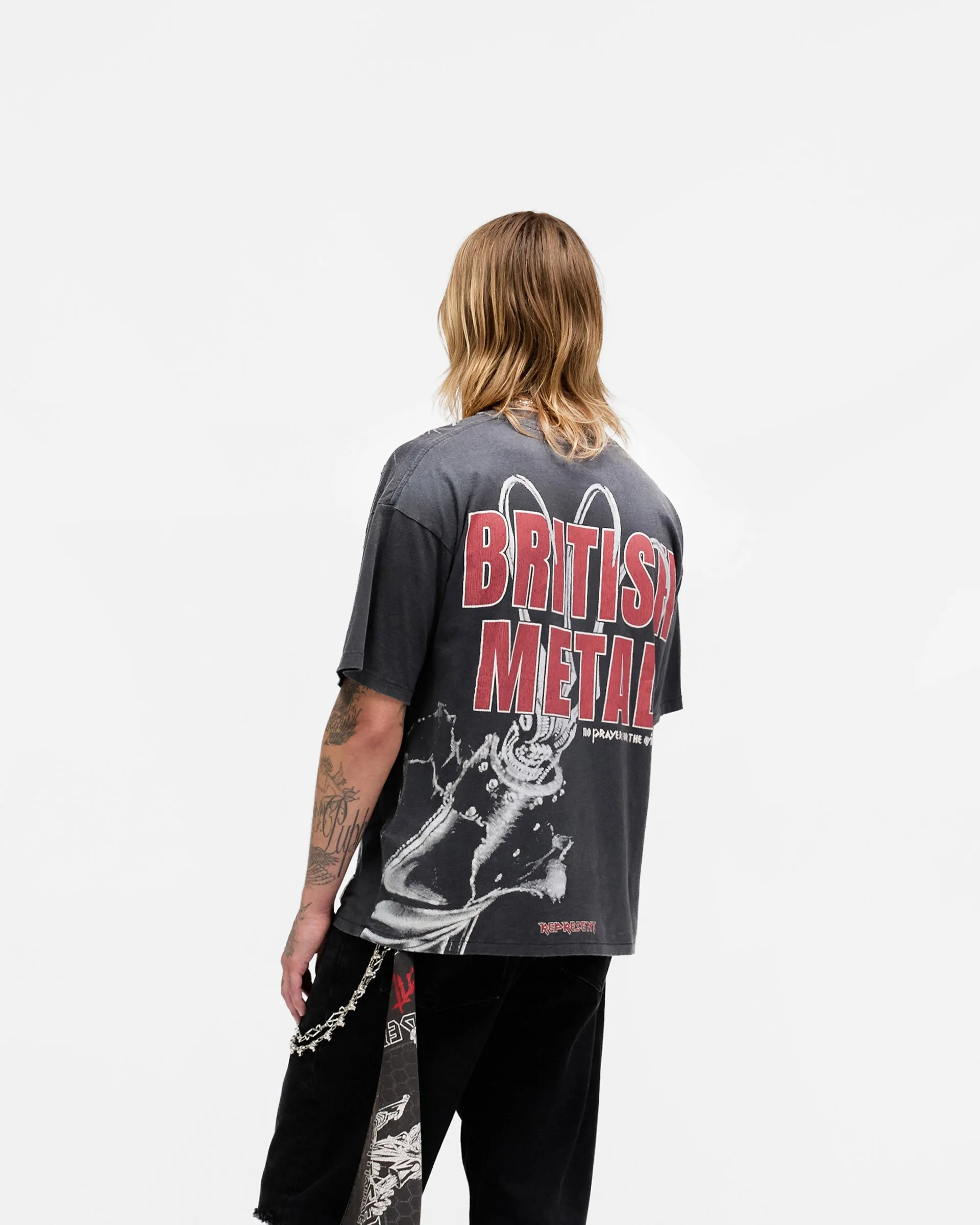 Represent X Iron Maiden British Metal T-Shirt - Stained Brown sold by Represent product image thumbnail 4