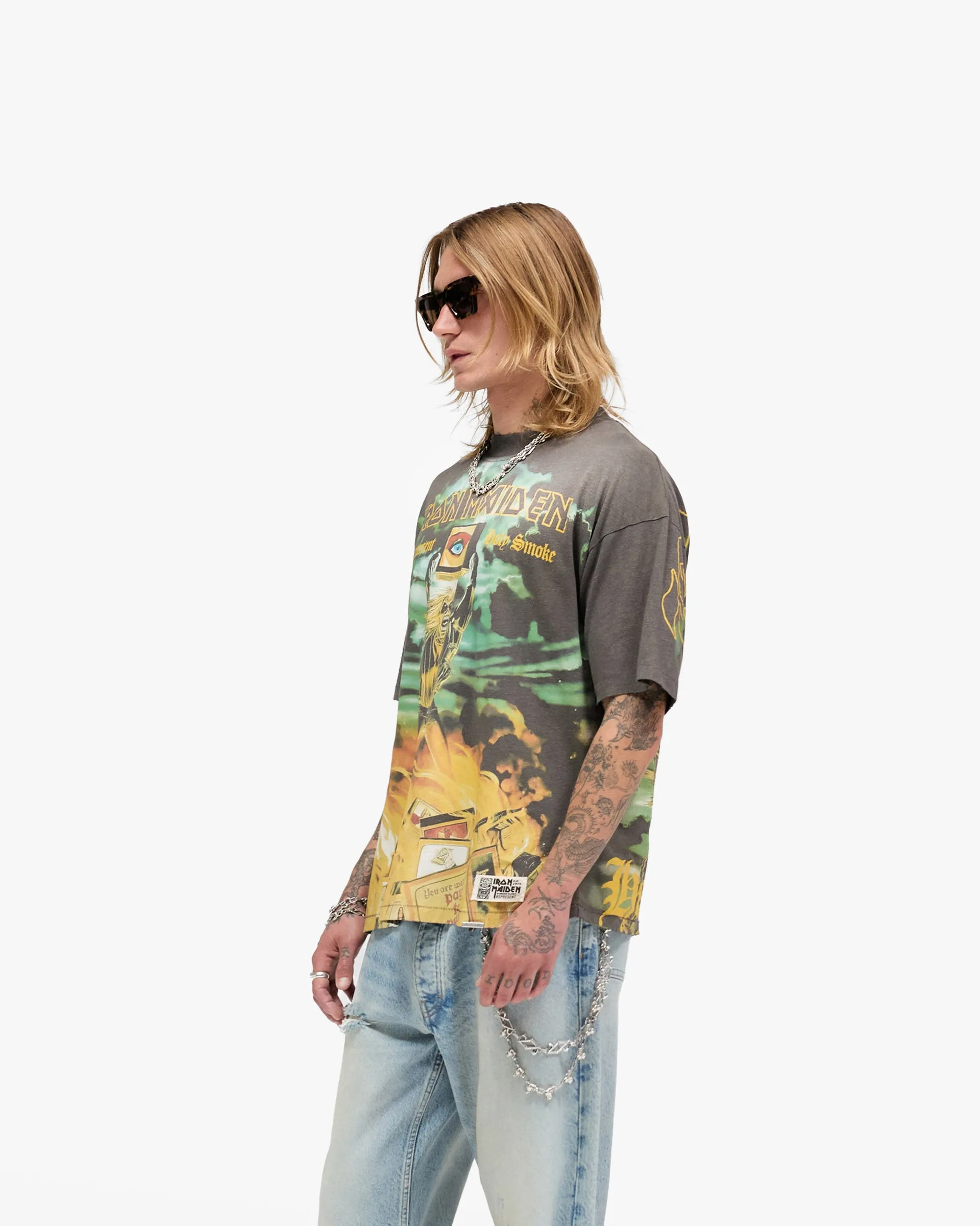 Represent X Iron Maiden Holy Smoke T-Shirt - Sunfade Grey sold by Represent product image thumbnail 4