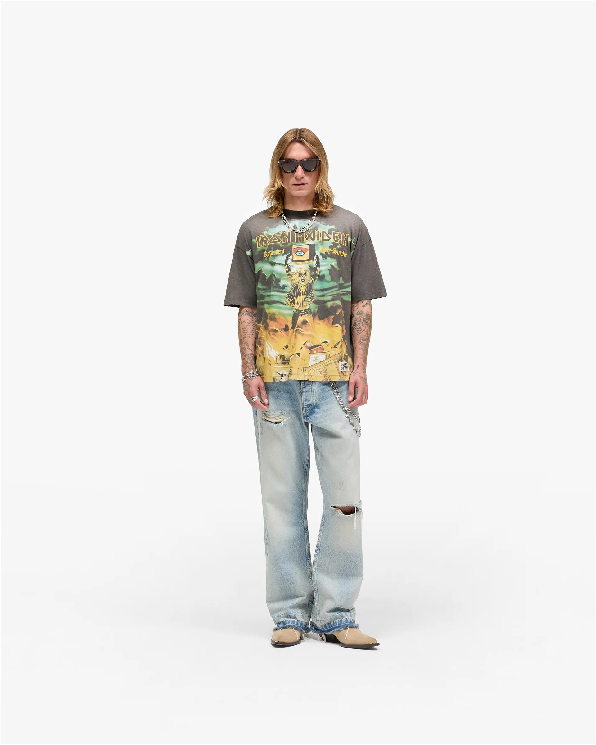 Represent X Iron Maiden Holy Smoke T-Shirt - Sunfade Grey sold by Represent product image thumbnail 5