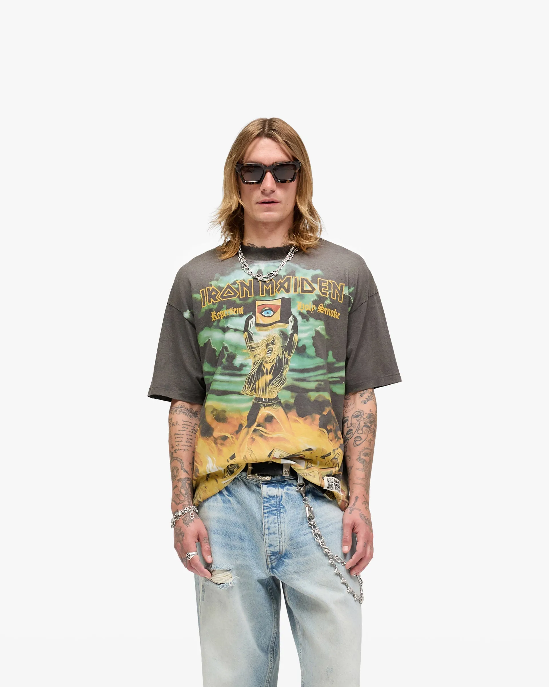 Represent X Iron Maiden Holy Smoke T-Shirt - Sunfade Grey sold by Represent product image thumbnail 3