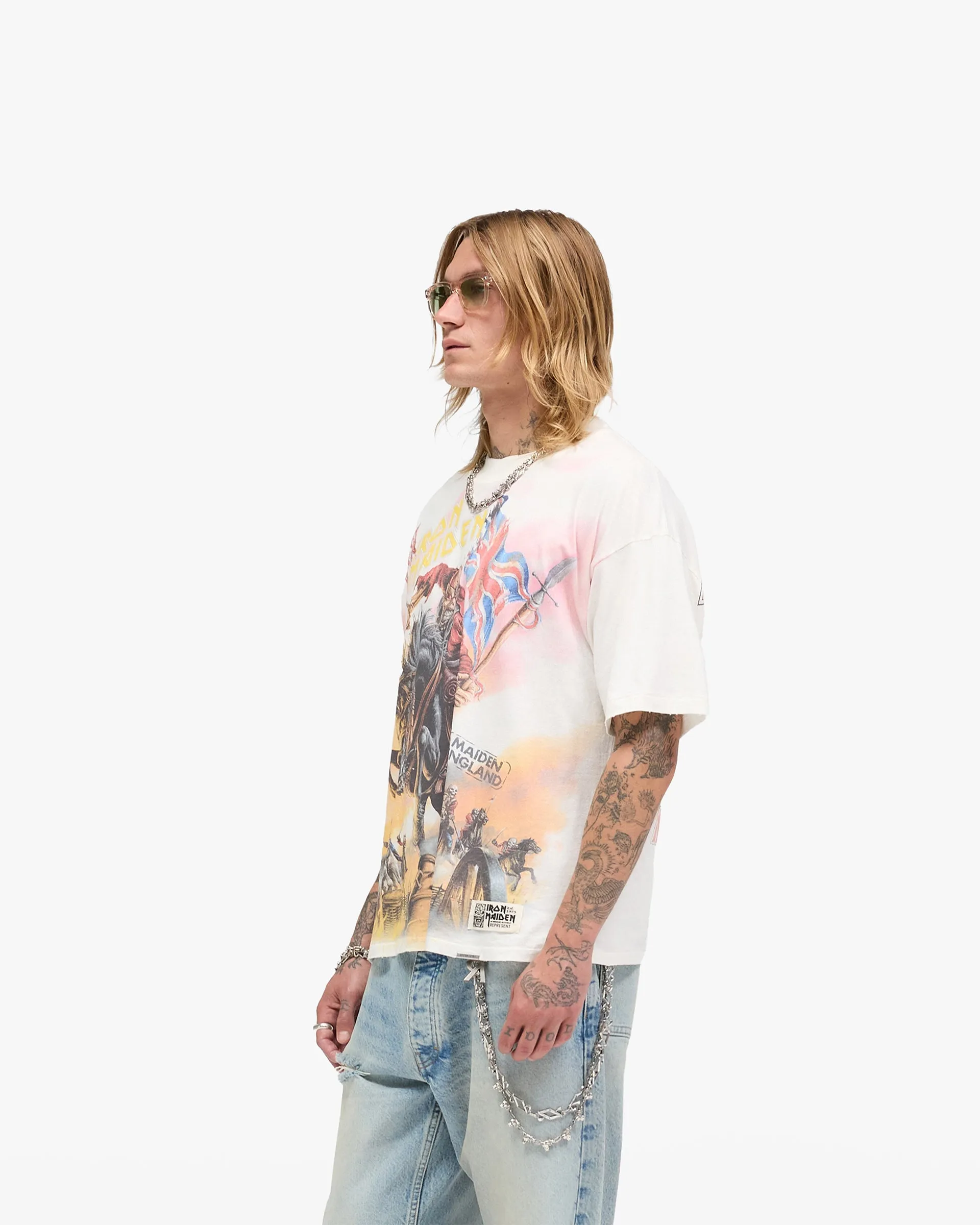 Represent X Iron Maiden Steed T-Shirt - Flat White sold by Represent product image thumbnail 4