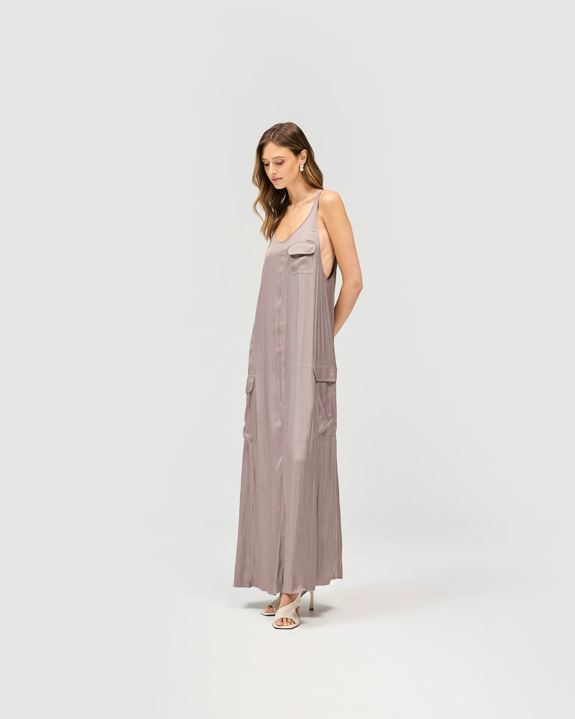 Adrenaline Maxi Dress - Chocolate sold by Represent product image thumbnail 3
