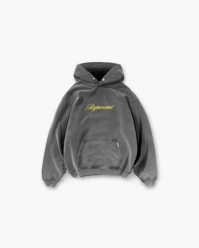 Script Logo Hoodie - Vintage Grey sold by Represent