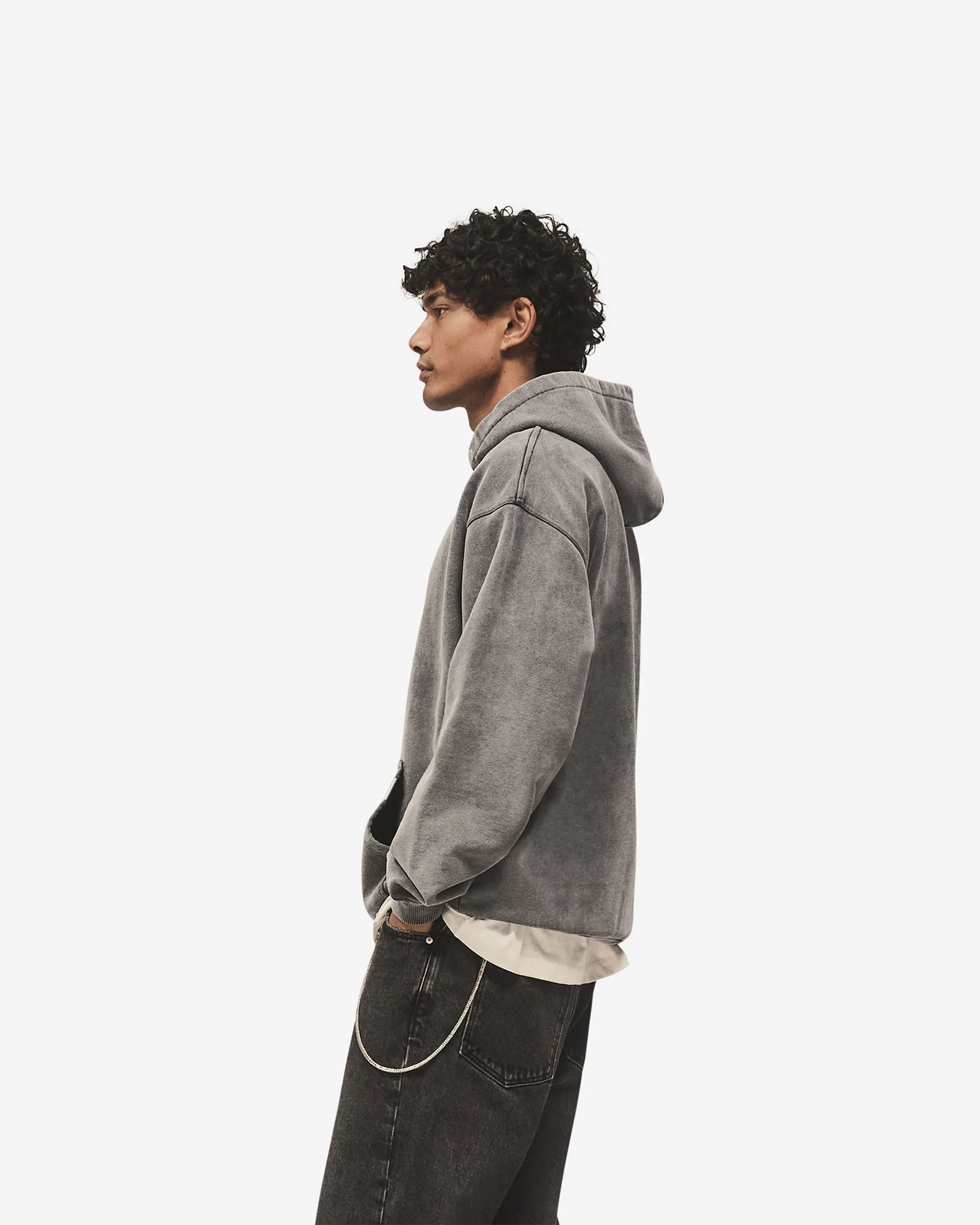 Script Logo Hoodie - Vintage Grey sold by Represent product image thumbnail 5