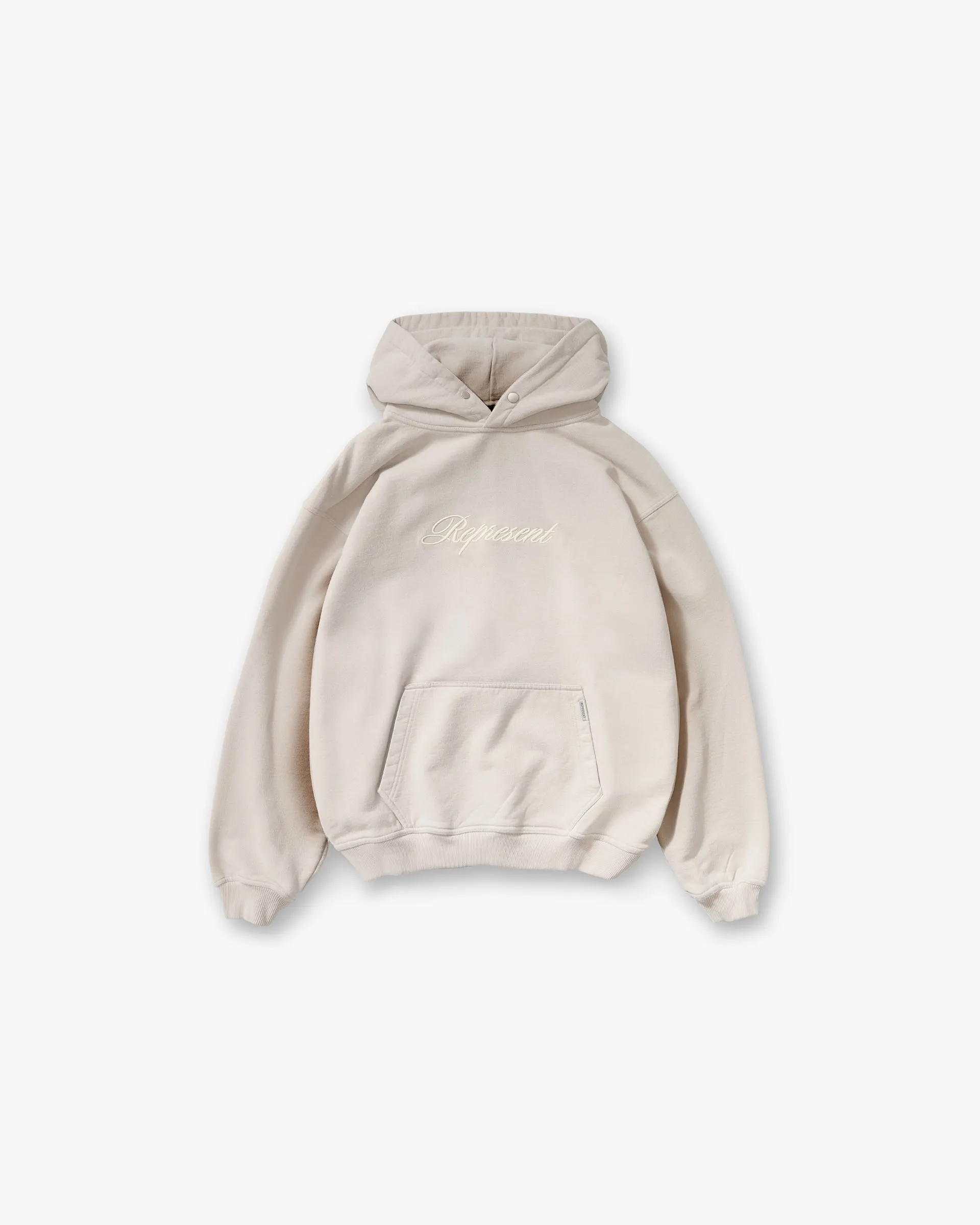 Script Logo Hoodie - Concrete sold by Represent