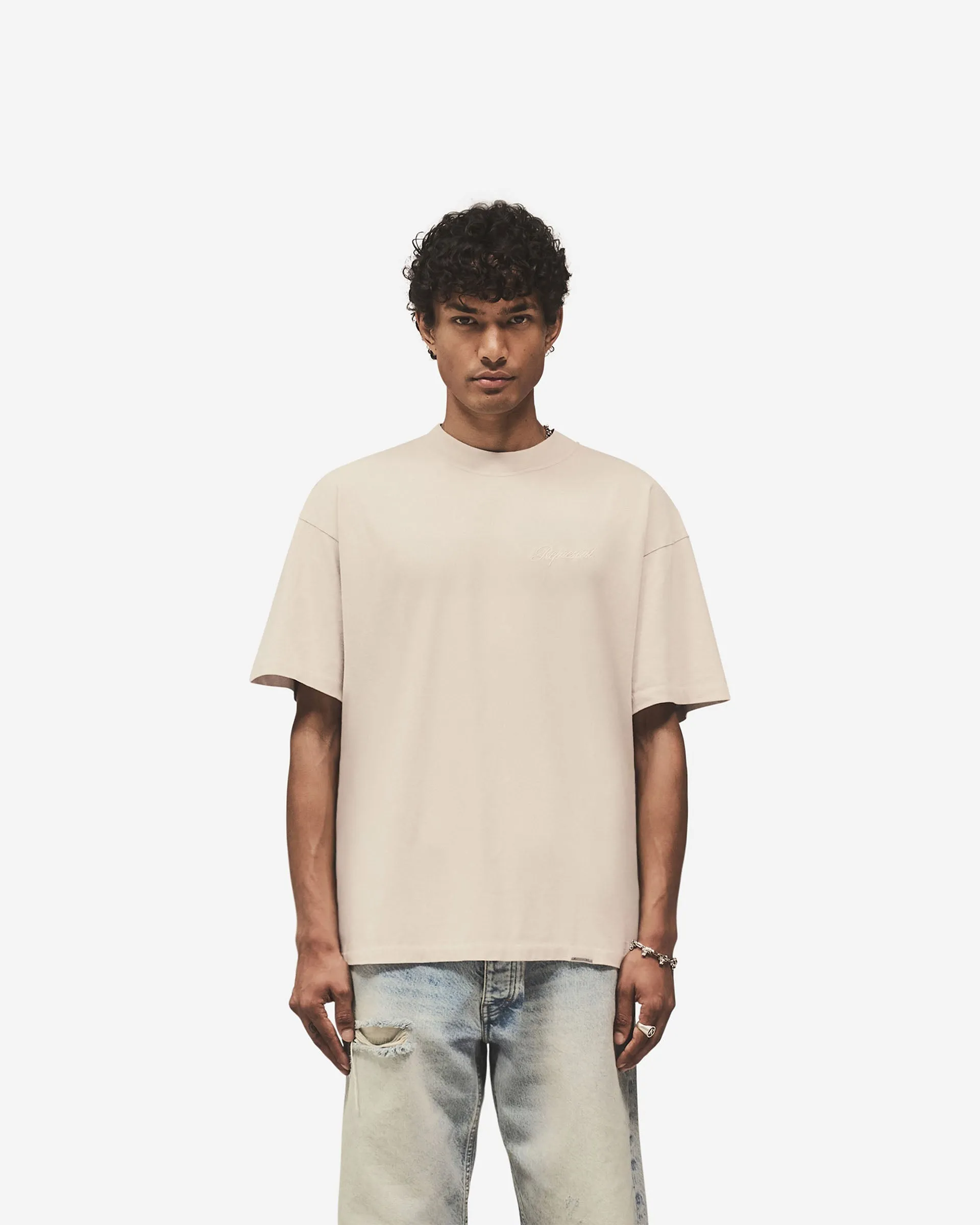Script Logo T-Shirt - Concrete sold by Represent product image thumbnail 3