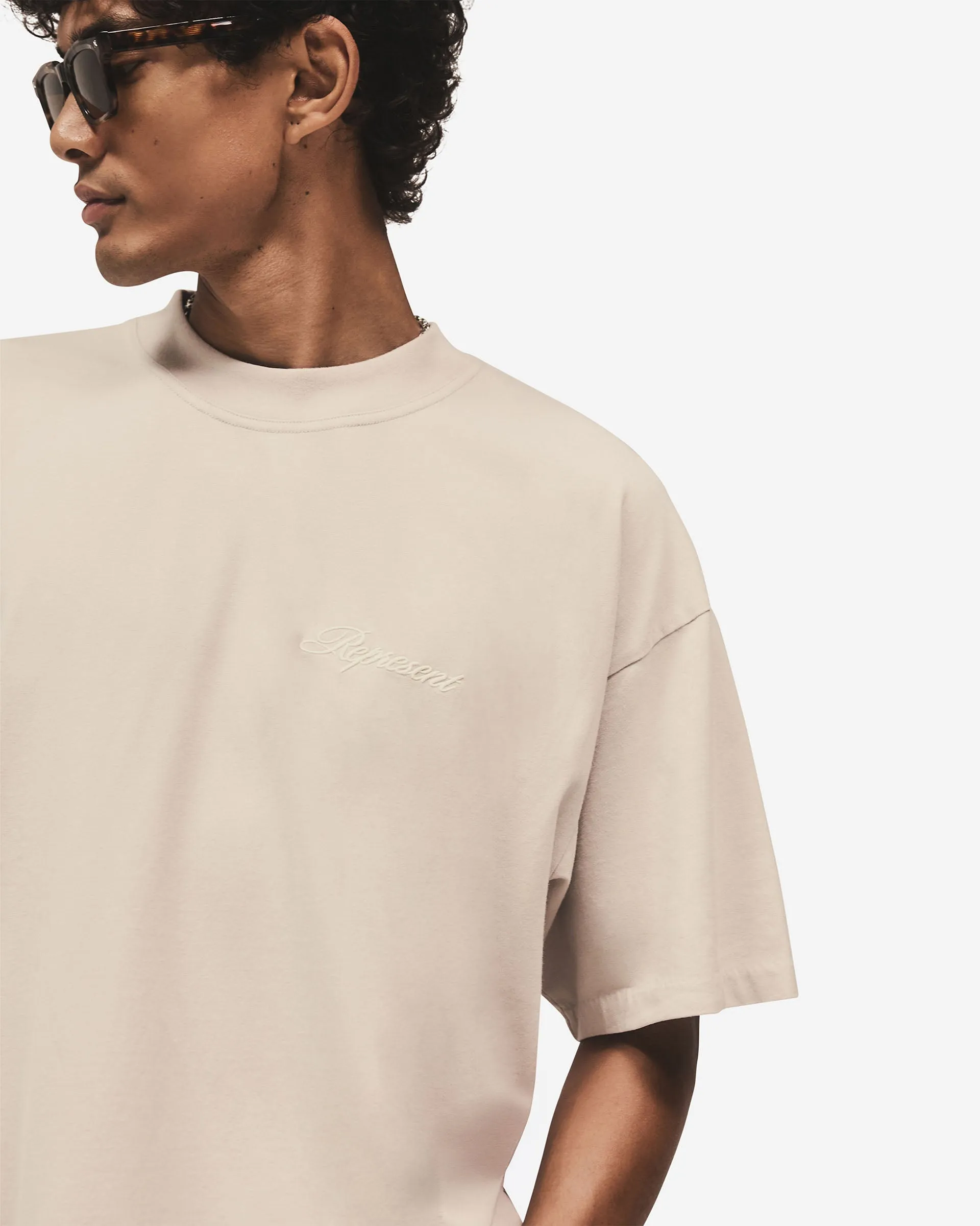 Script Logo T-Shirt - Concrete sold by Represent product image thumbnail 5