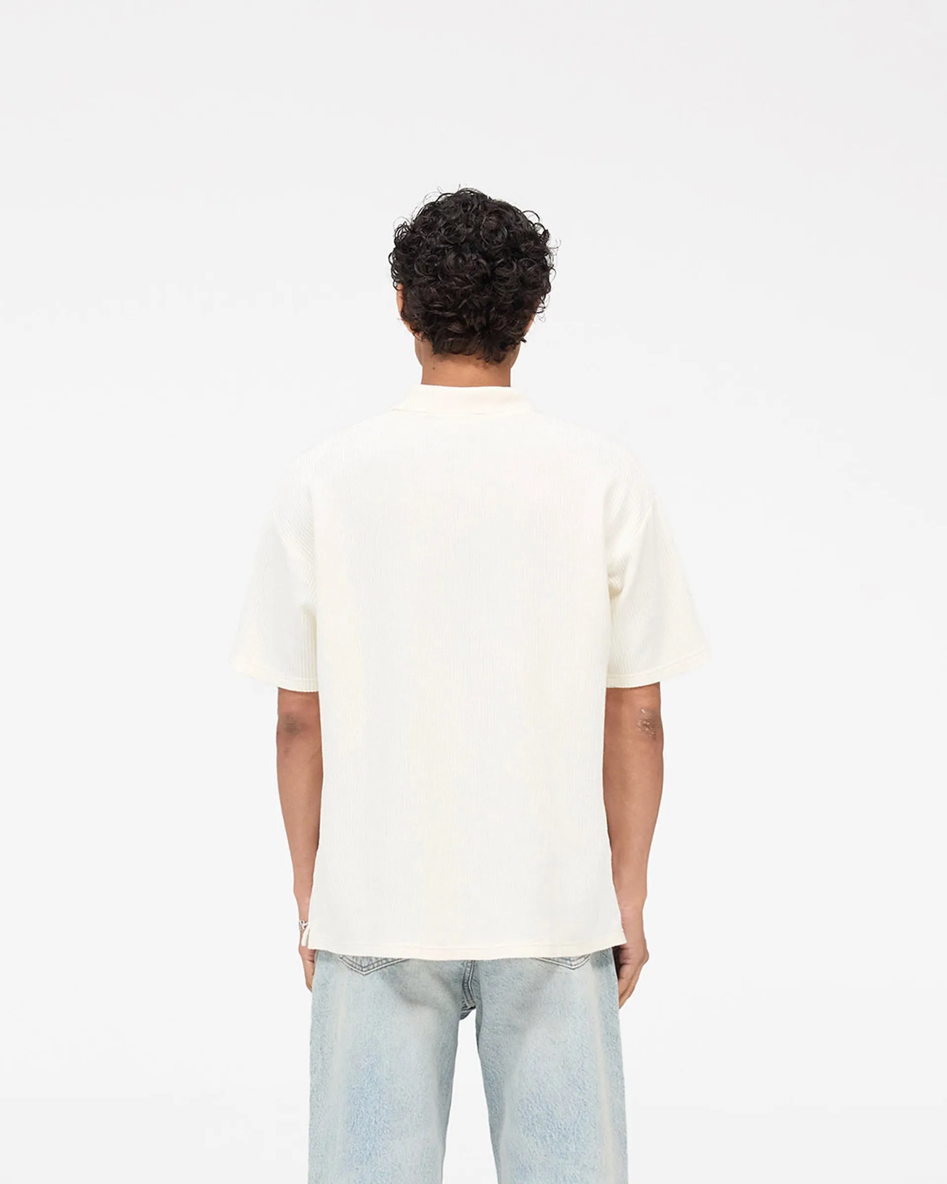 Ribbed Polo - Aged White sold by Represent product image thumbnail 5