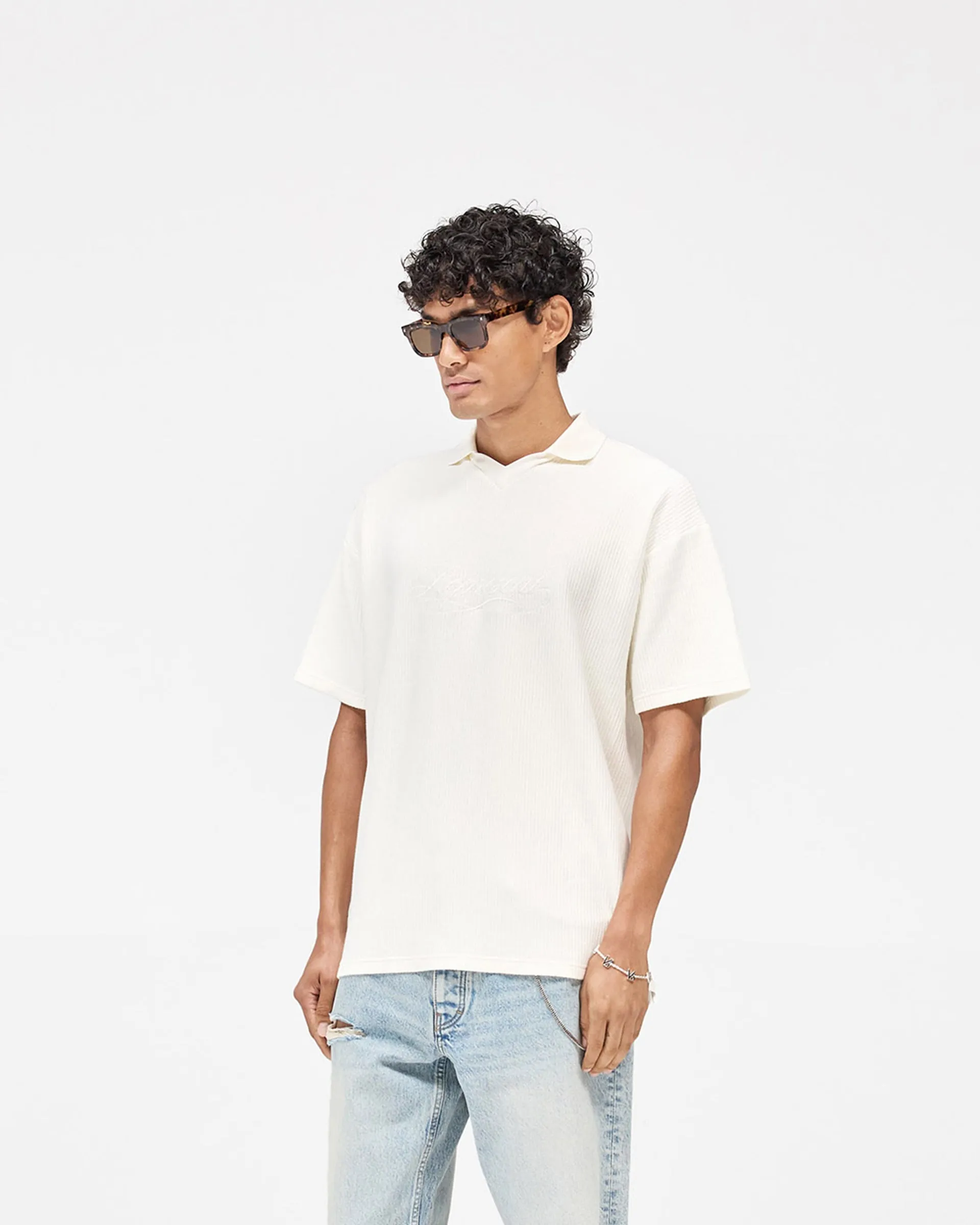 Ribbed Polo - Aged White sold by Represent product image thumbnail 2
