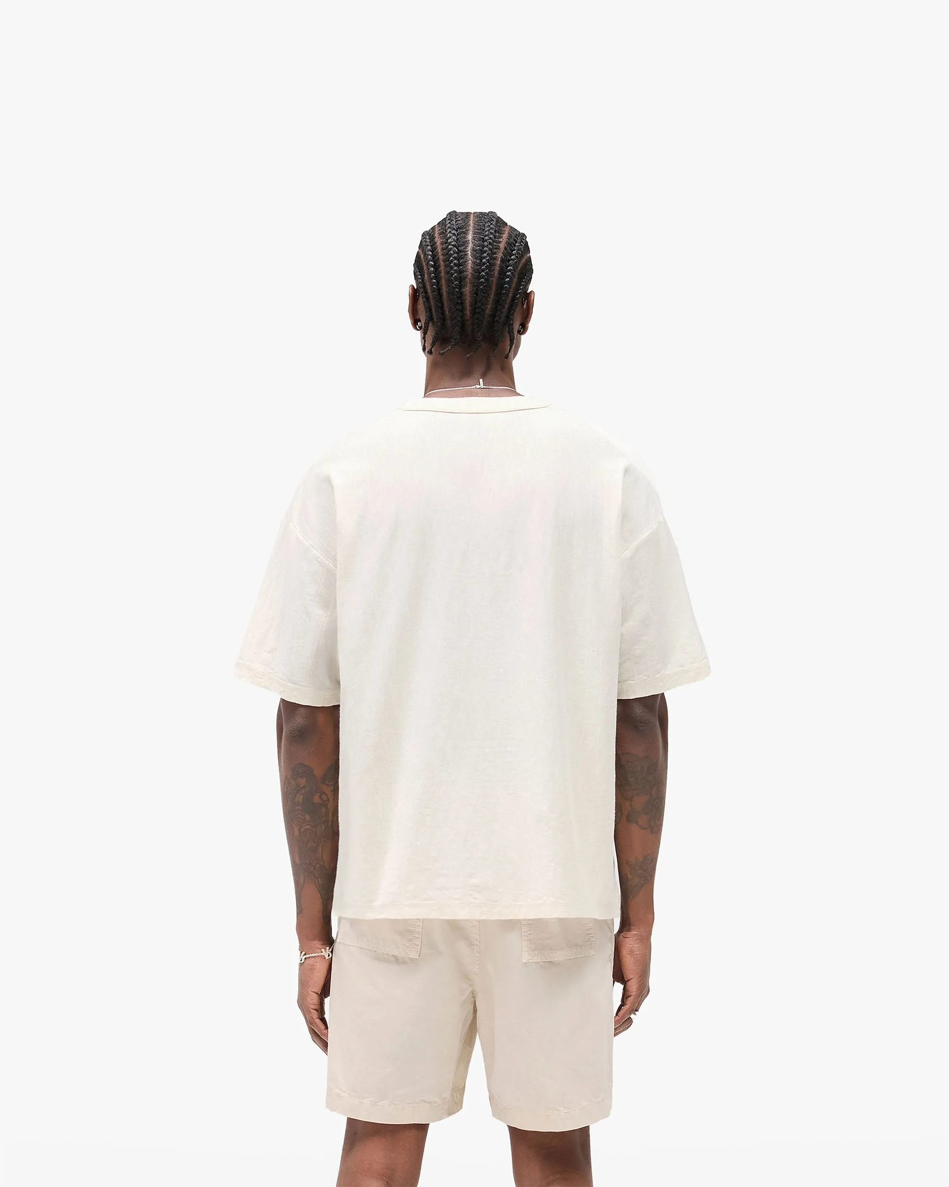 Slub Script T-Shirt - Aged White sold by Represent product image thumbnail 4