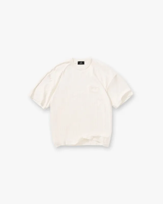 Slub Script T-Shirt - Aged White made by Represent