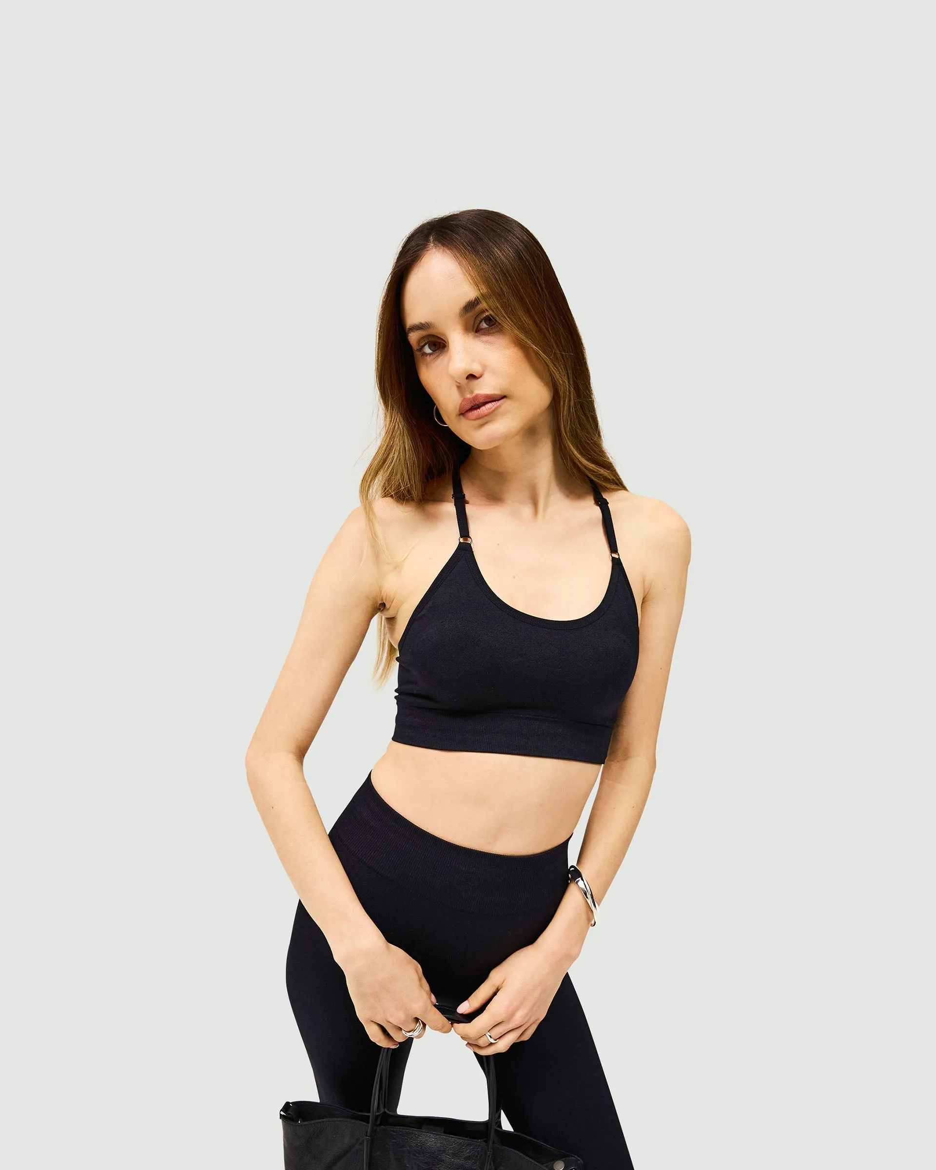 Owners Club Seamless Low Impact Bra - Jet Black sold by Represent product image thumbnail 4