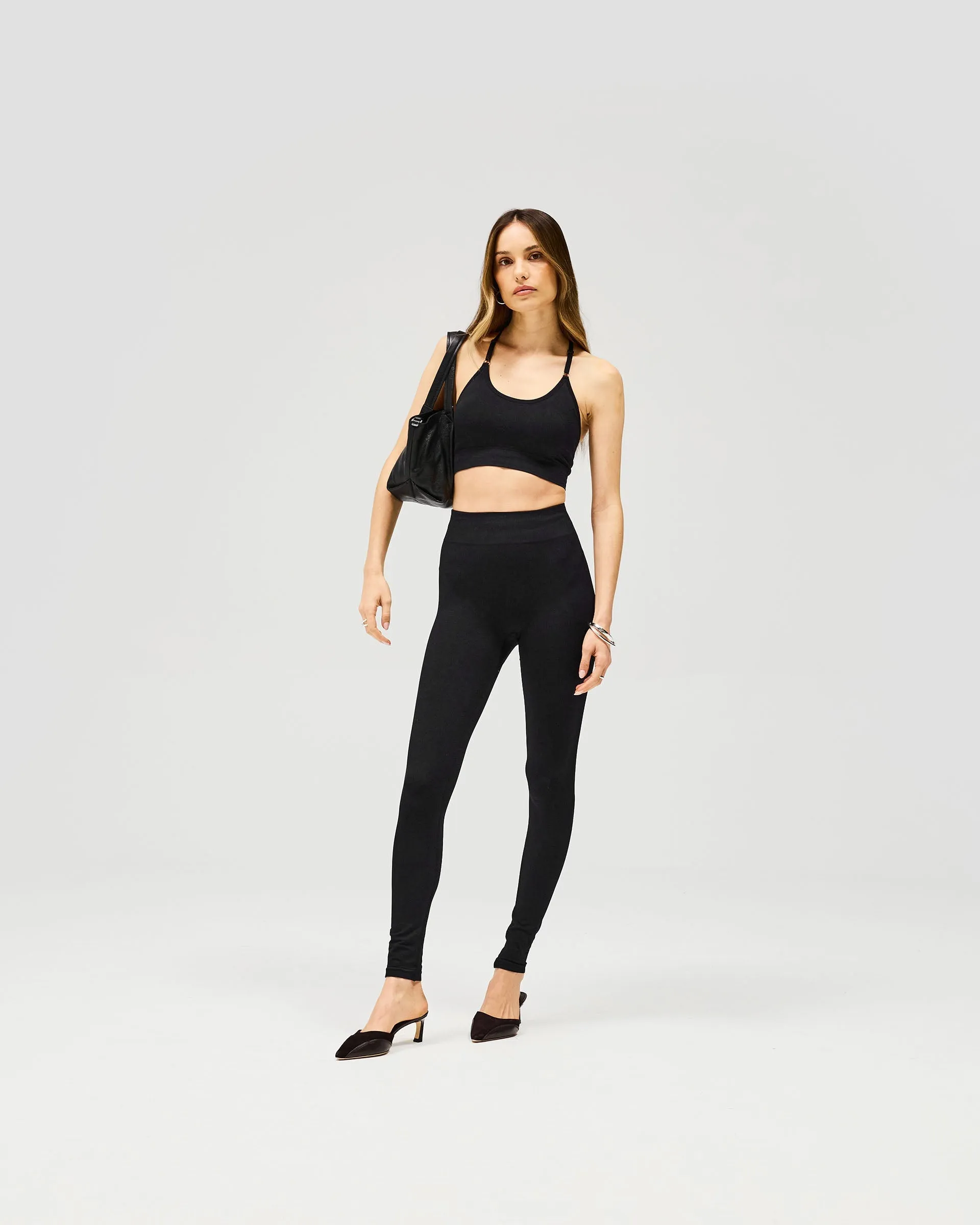 Owners Club Seamless Low Impact Bra - Jet Black sold by Represent product image thumbnail 3