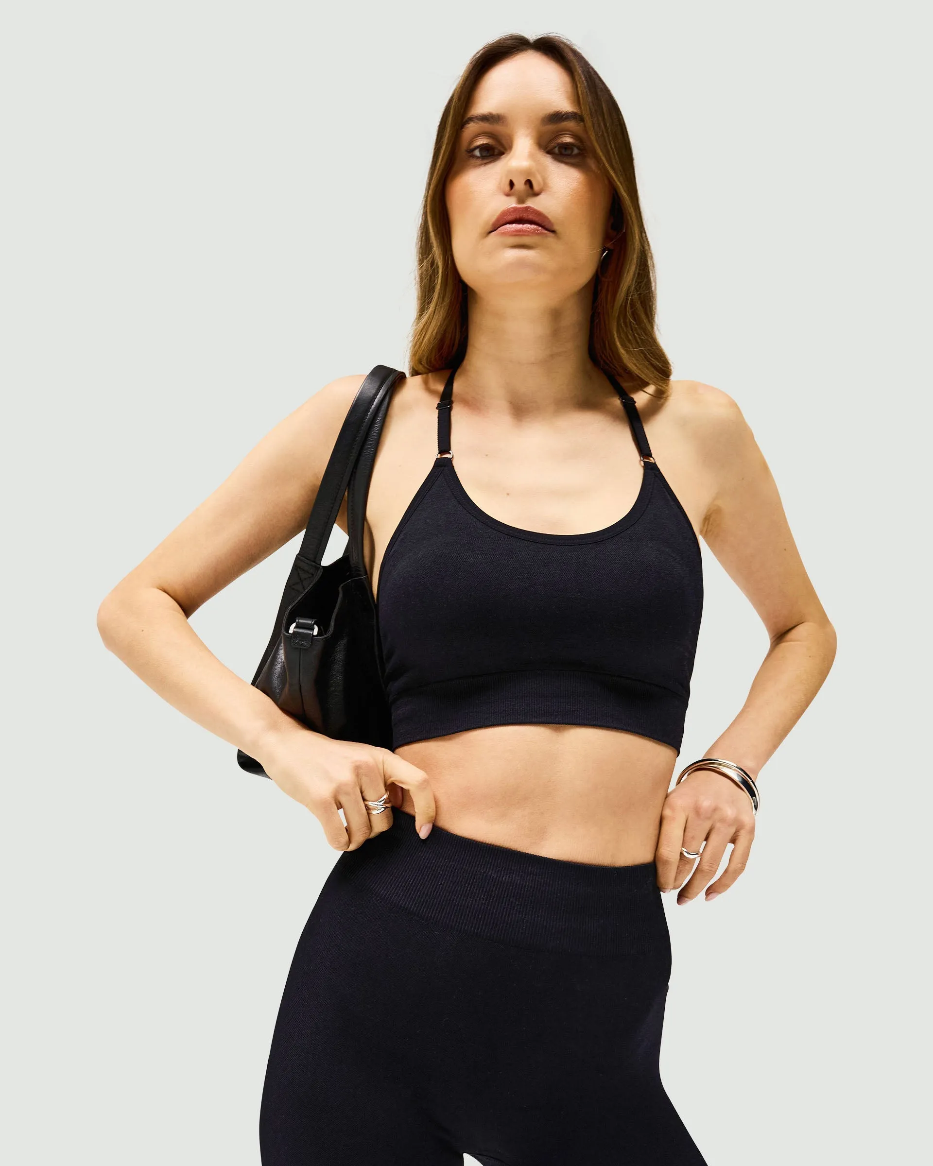 Owners Club Seamless Low Impact Bra - Jet Black sold by Represent product image thumbnail 5