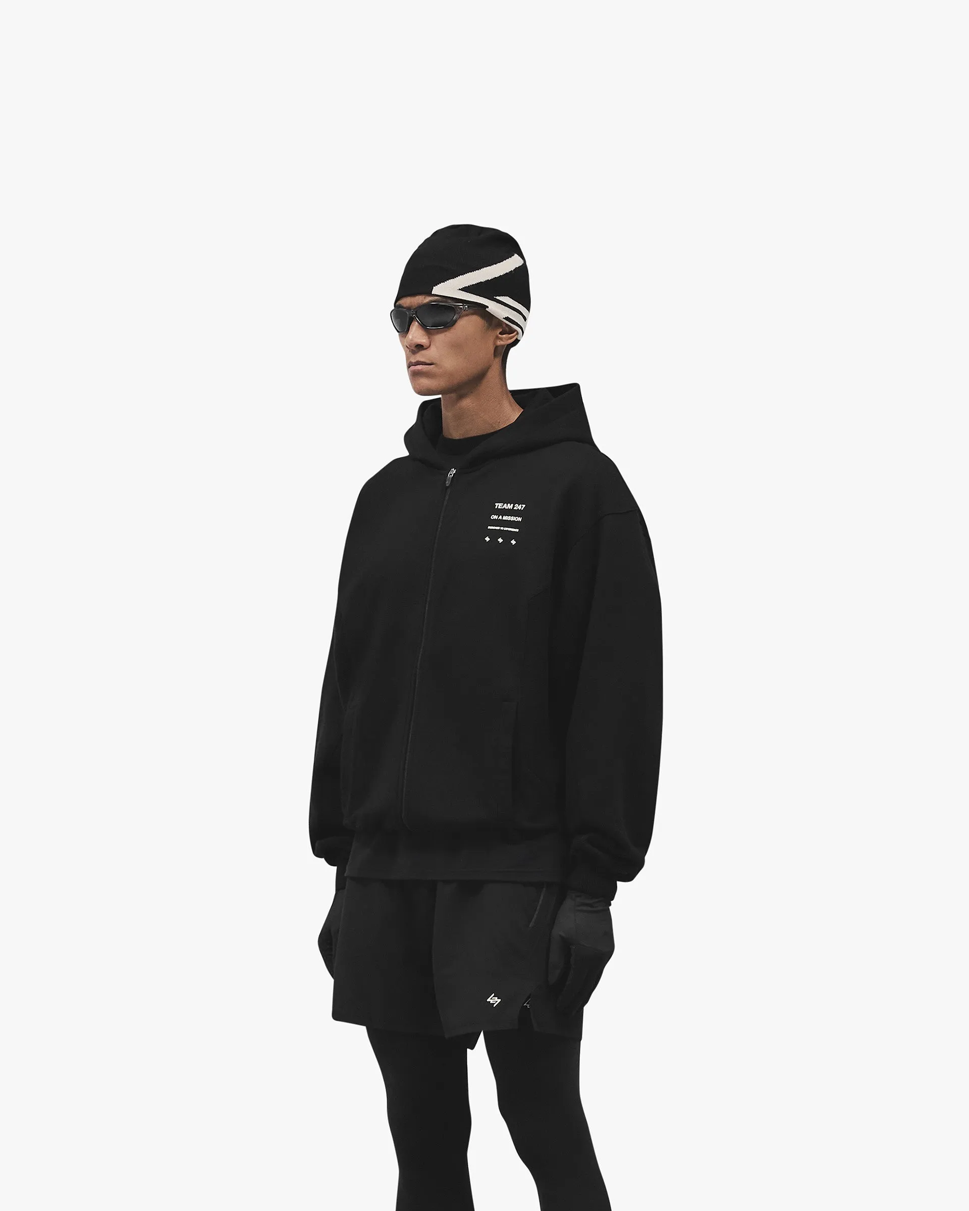 247 Uprising Zip Hoodie - Black sold by Represent product image thumbnail 4