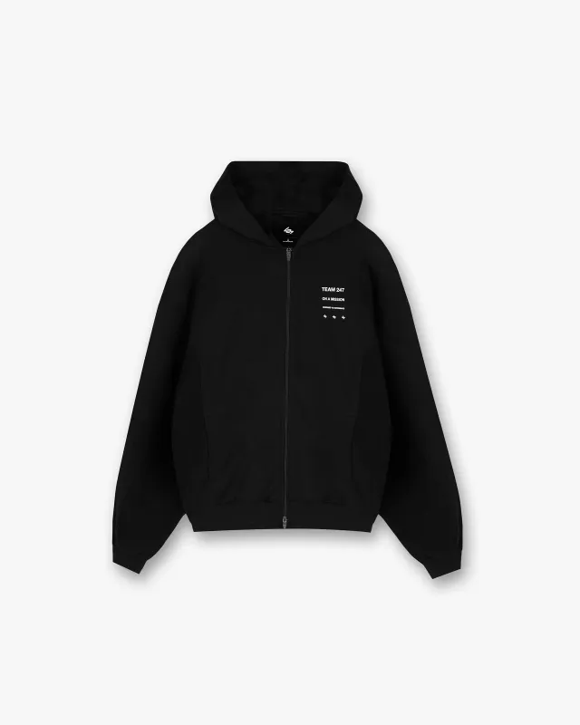 247 Uprising Zip Hoodie - Black sold by Represent