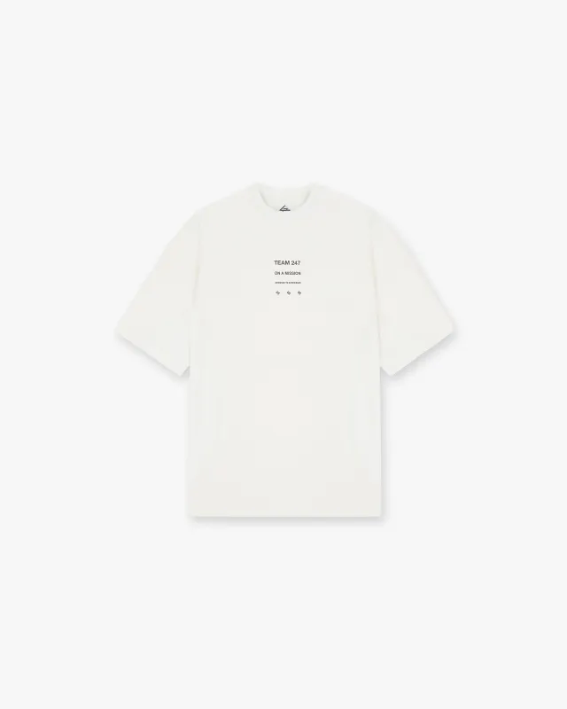 247 Uprising Oversized T-Shirt - Flat White sold by Represent